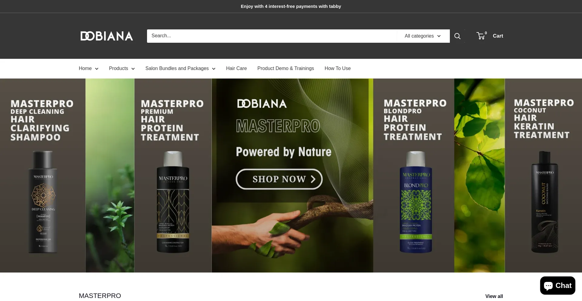 Website screenshot of Dobiana.com