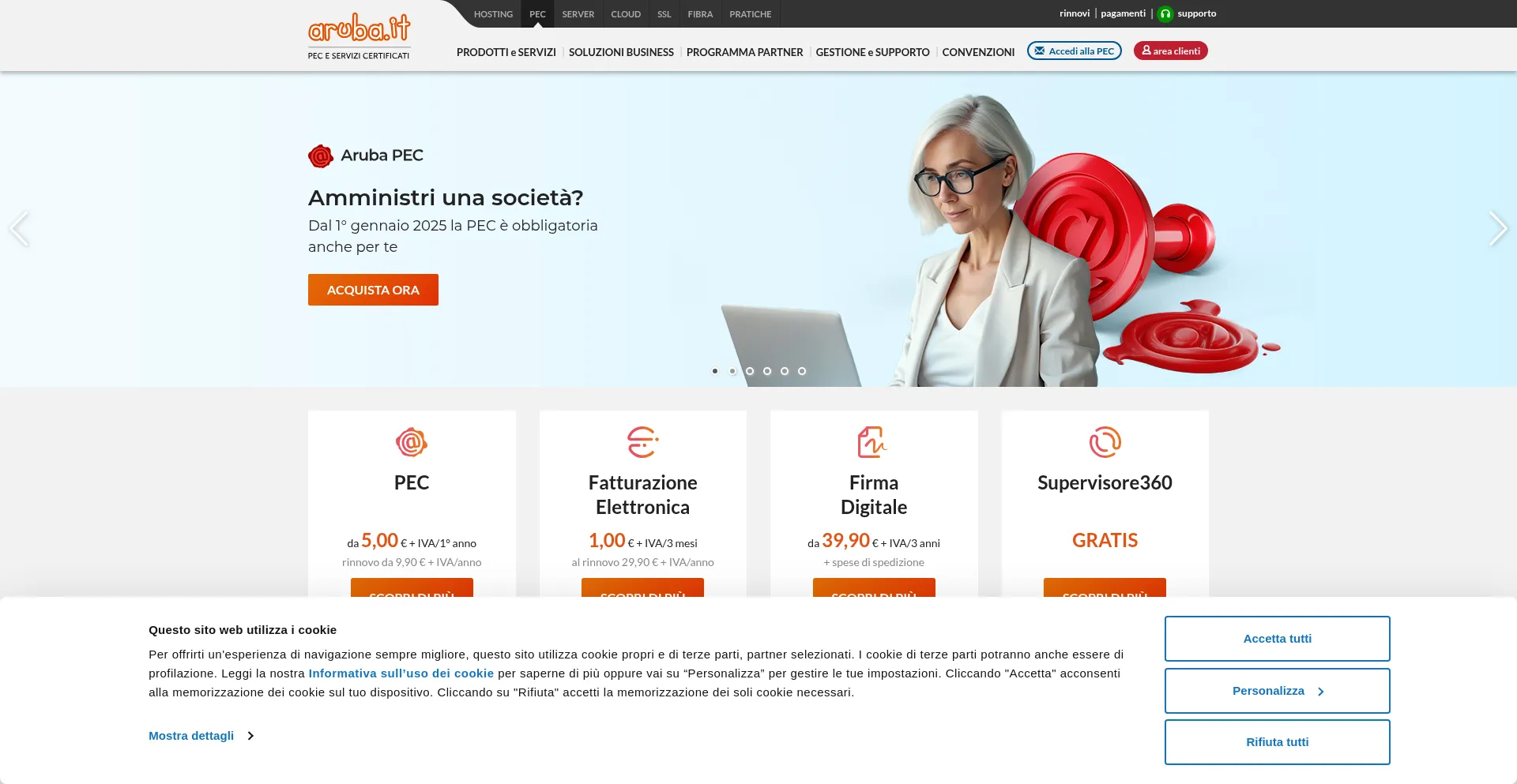 Website screenshot of Docfly.it