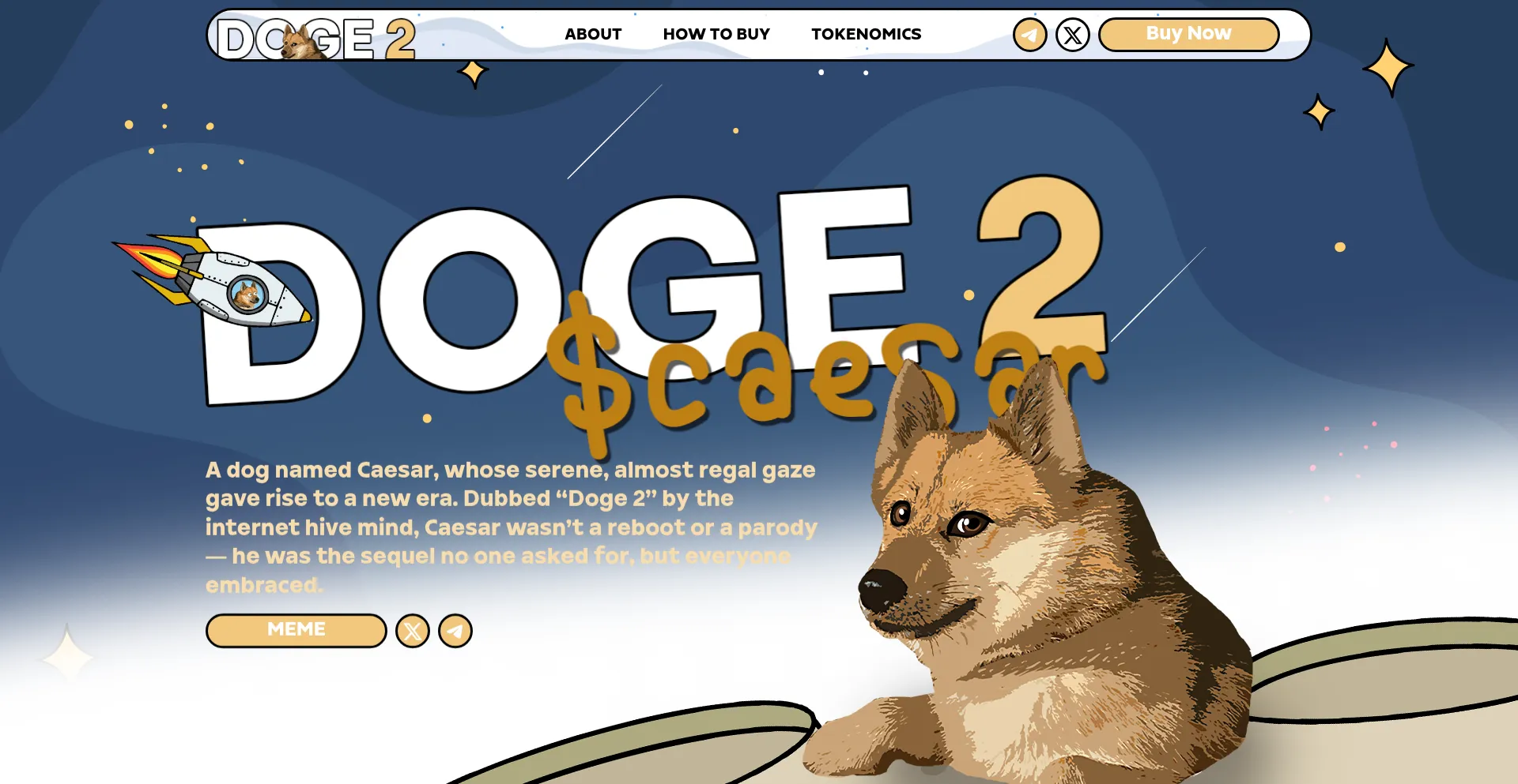 Website screenshot of Doge2-eth.lol
