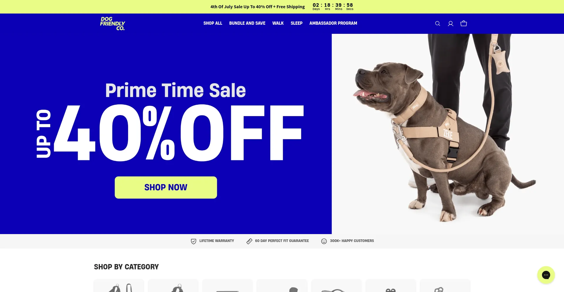 Website screenshot of Dogfriendlyco.com