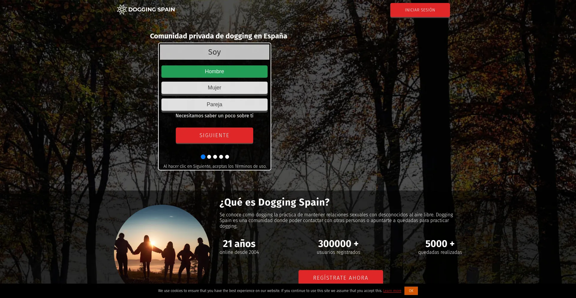 Website screenshot of Dogging-spain.com