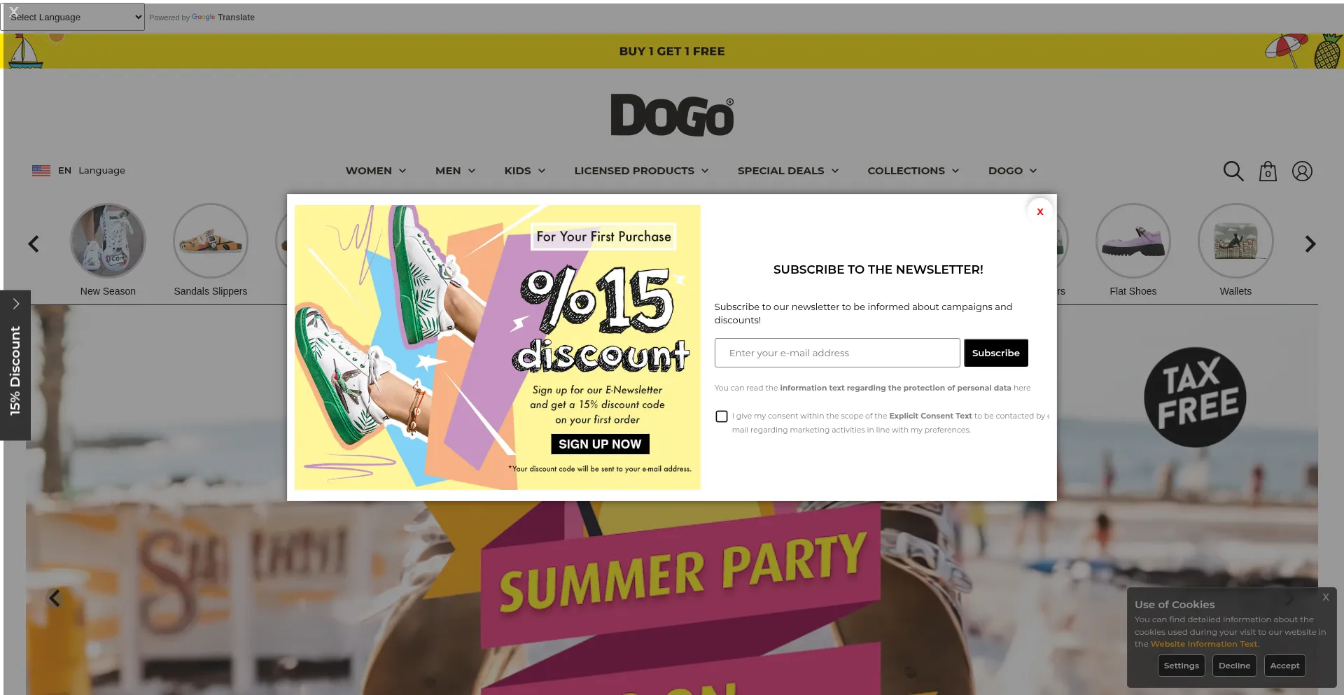 Website screenshot of Dogostore.com