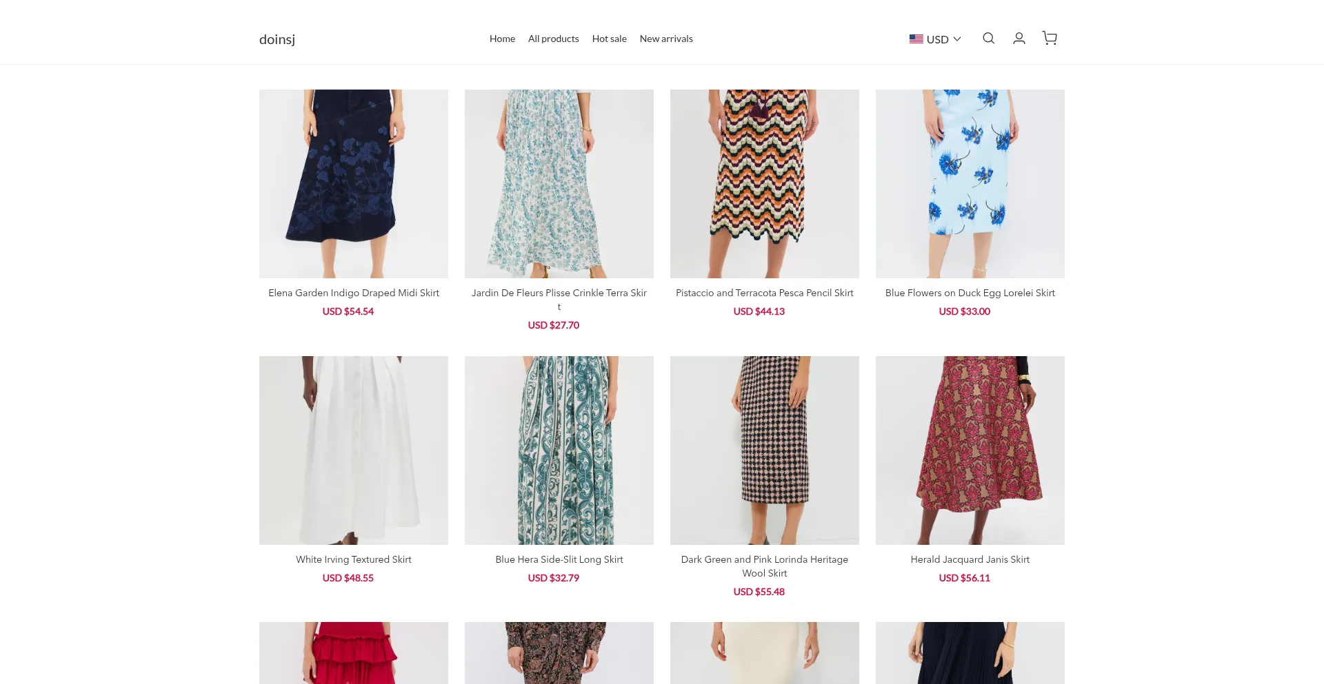 Website screenshot of Doinsj.com