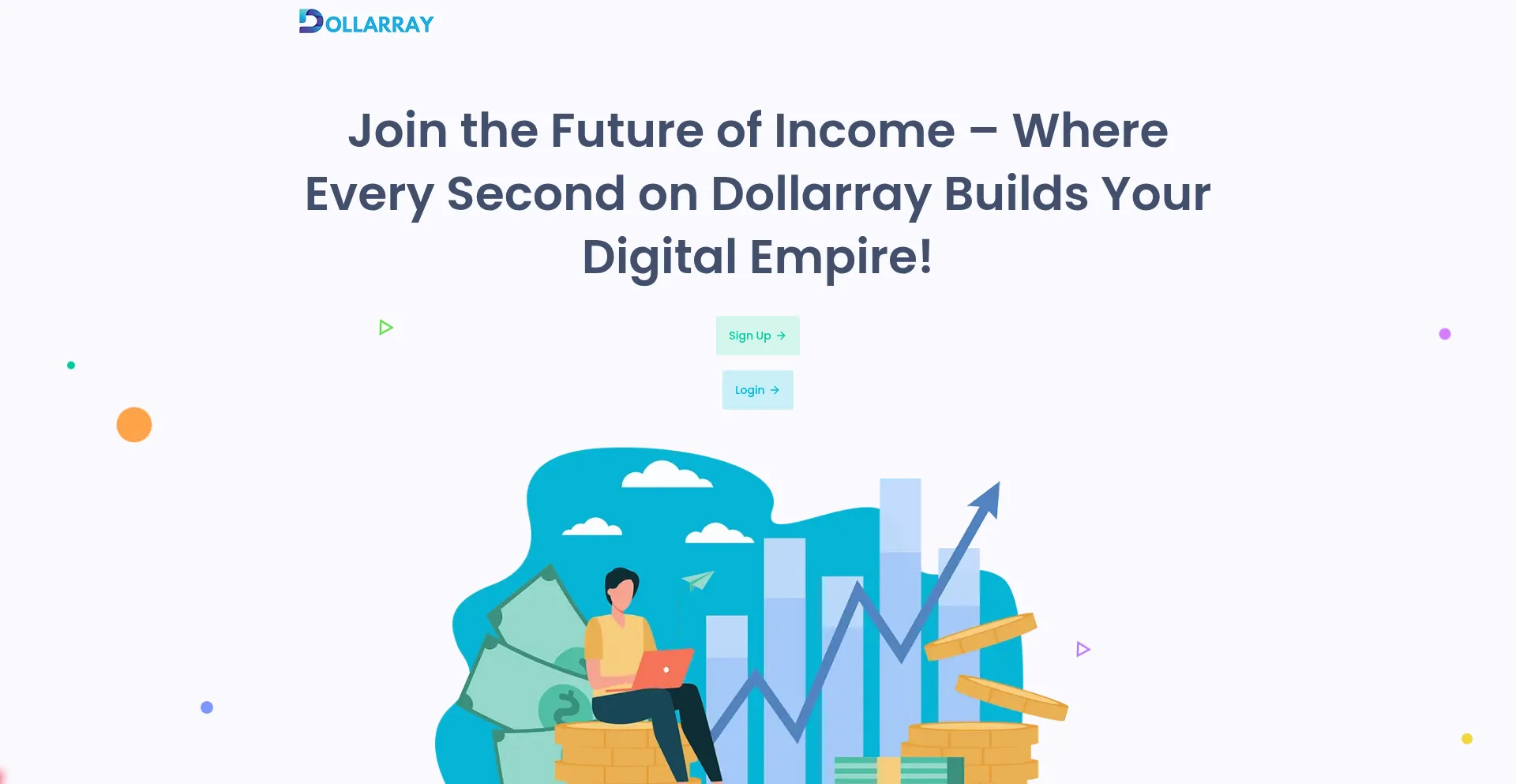 Website screenshot of Dollarray.com