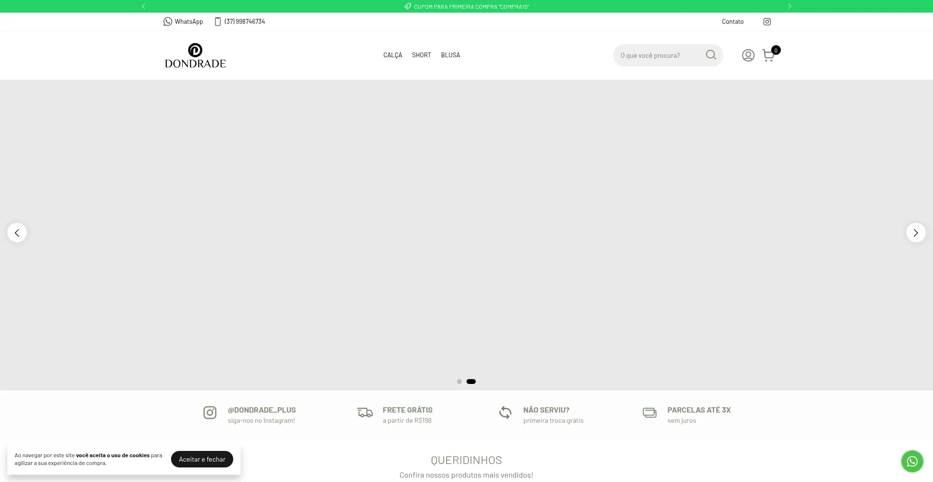 Website screenshot of Dondradeplus.com