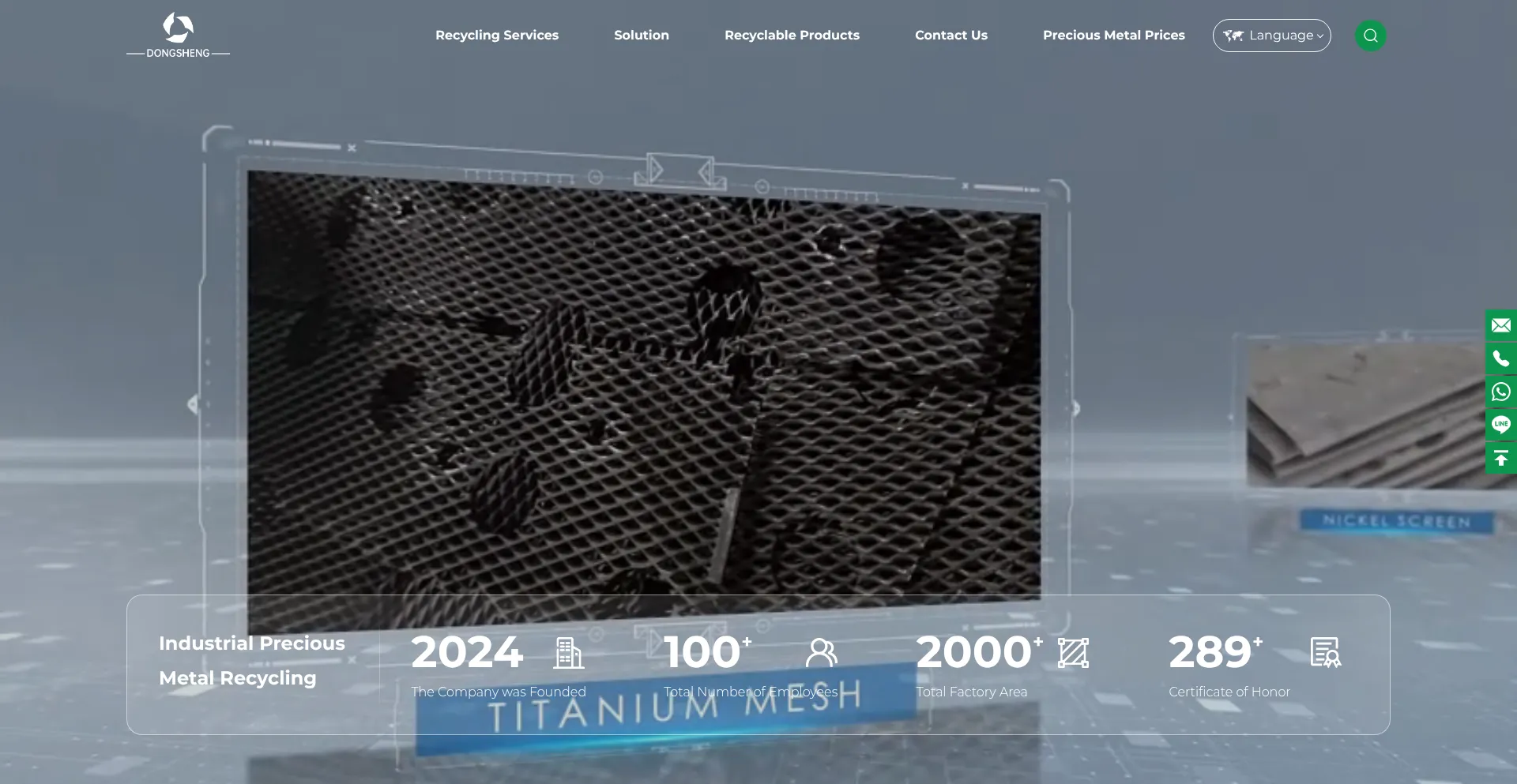 Website screenshot of Dongshengjs.com