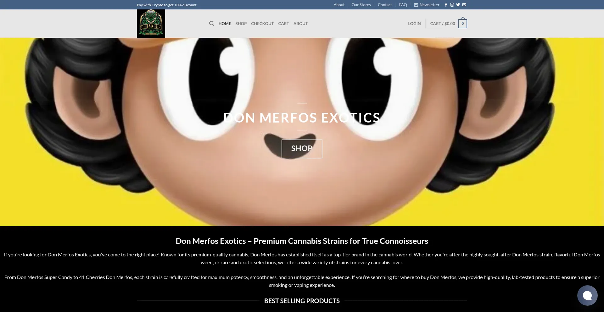 Website screenshot of Donmerfosexotics.store