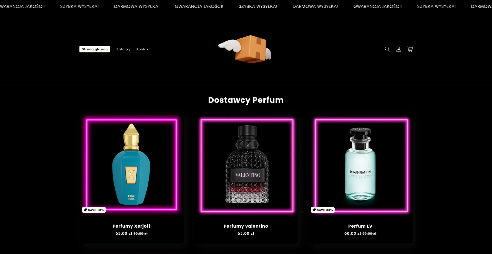 Website screenshot of Dostawcaexpress.pl