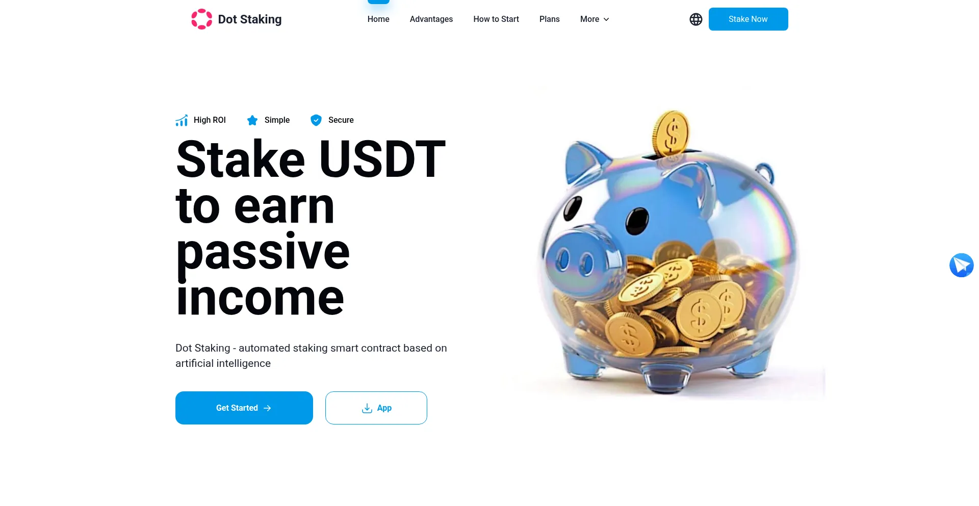 Website screenshot of Dotstaking.top
