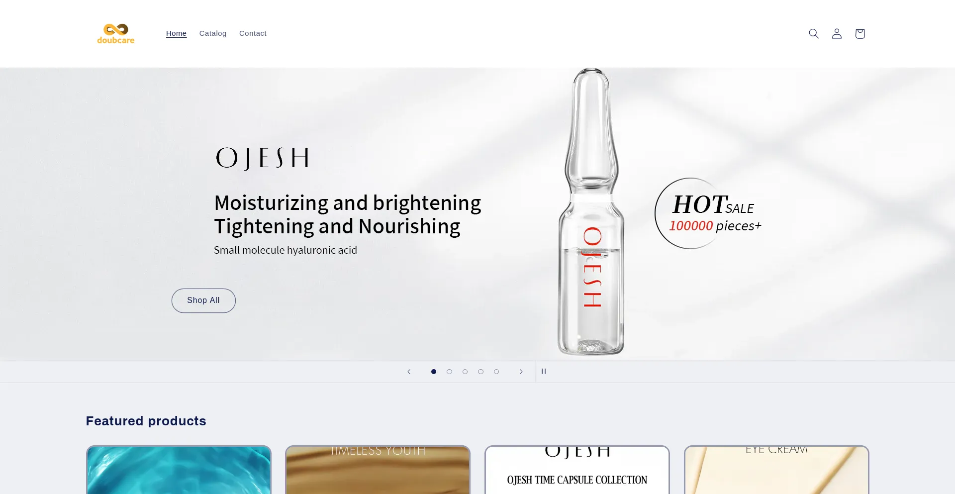 Website screenshot of Doubcares.com