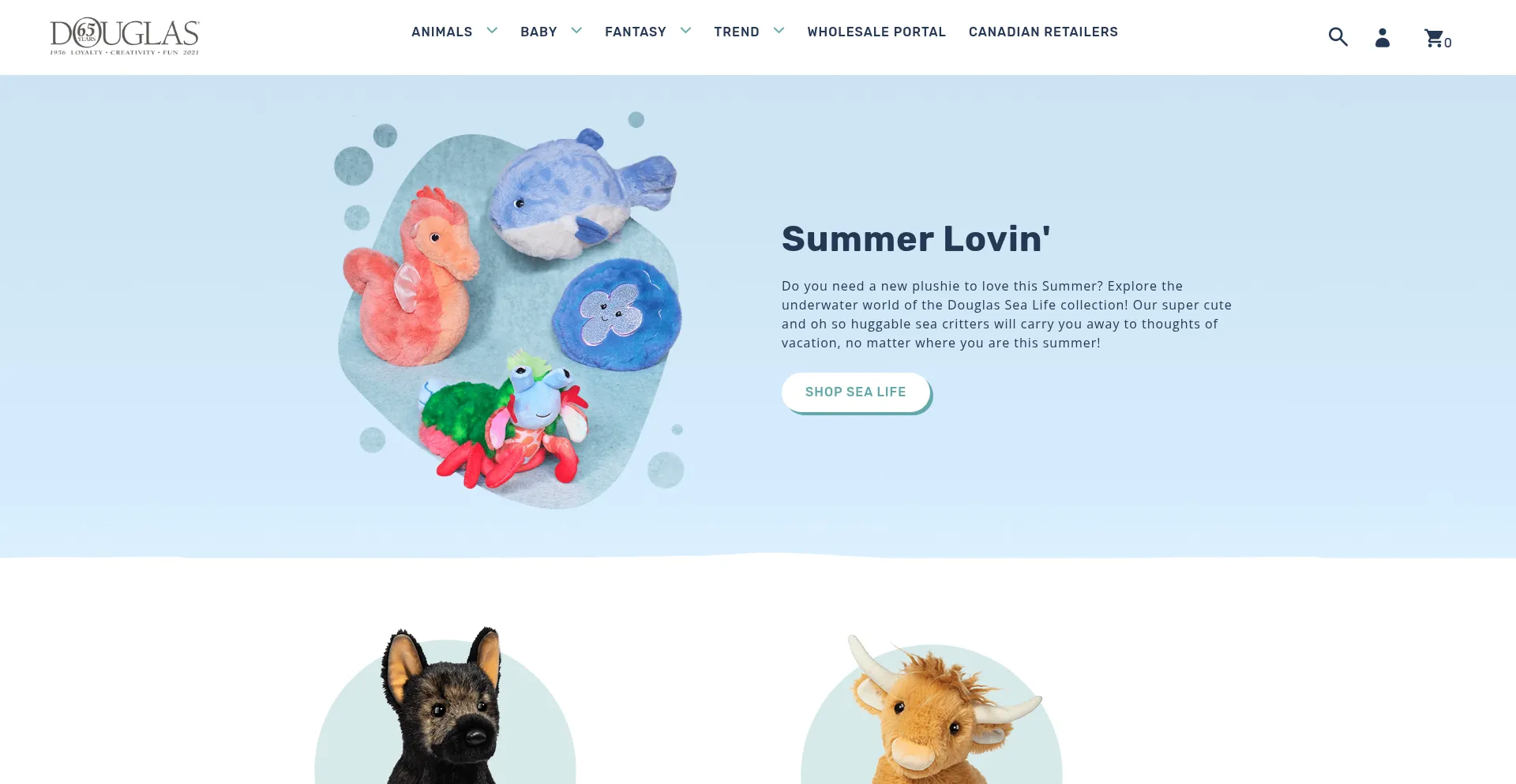 Website screenshot of Douglascuddletoy.com