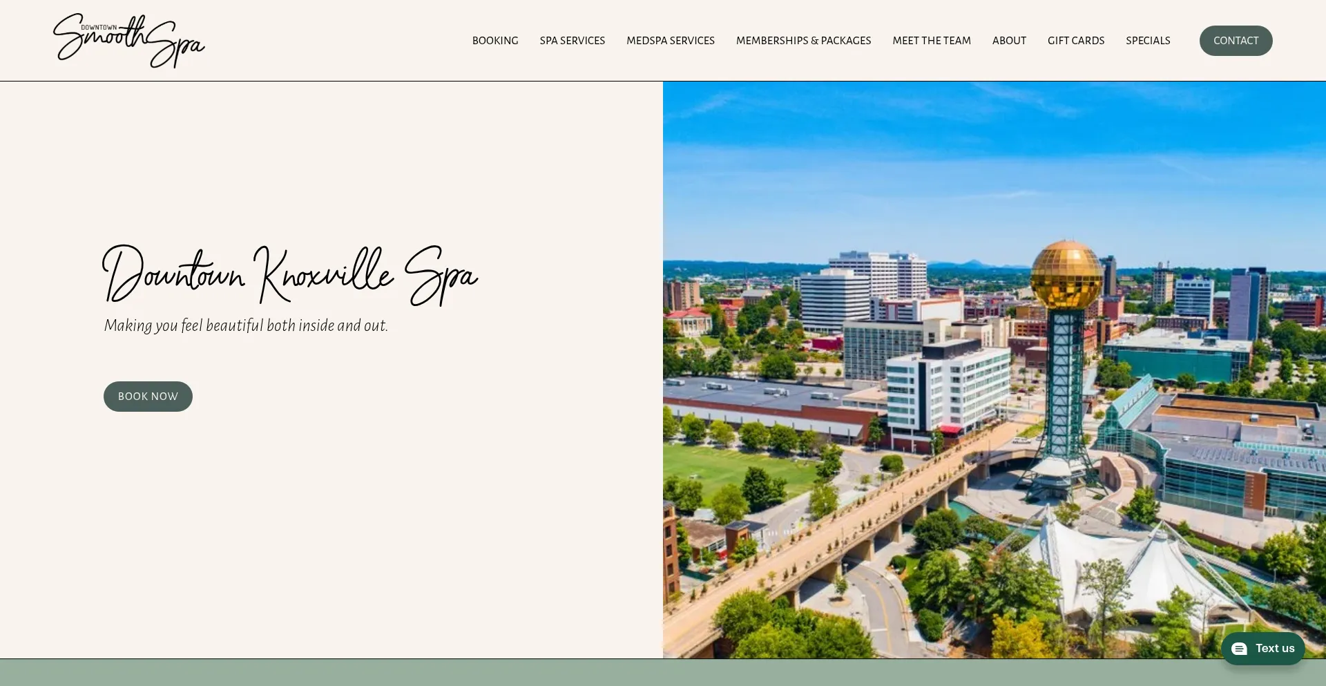 Website screenshot of Downtownsmooth.com