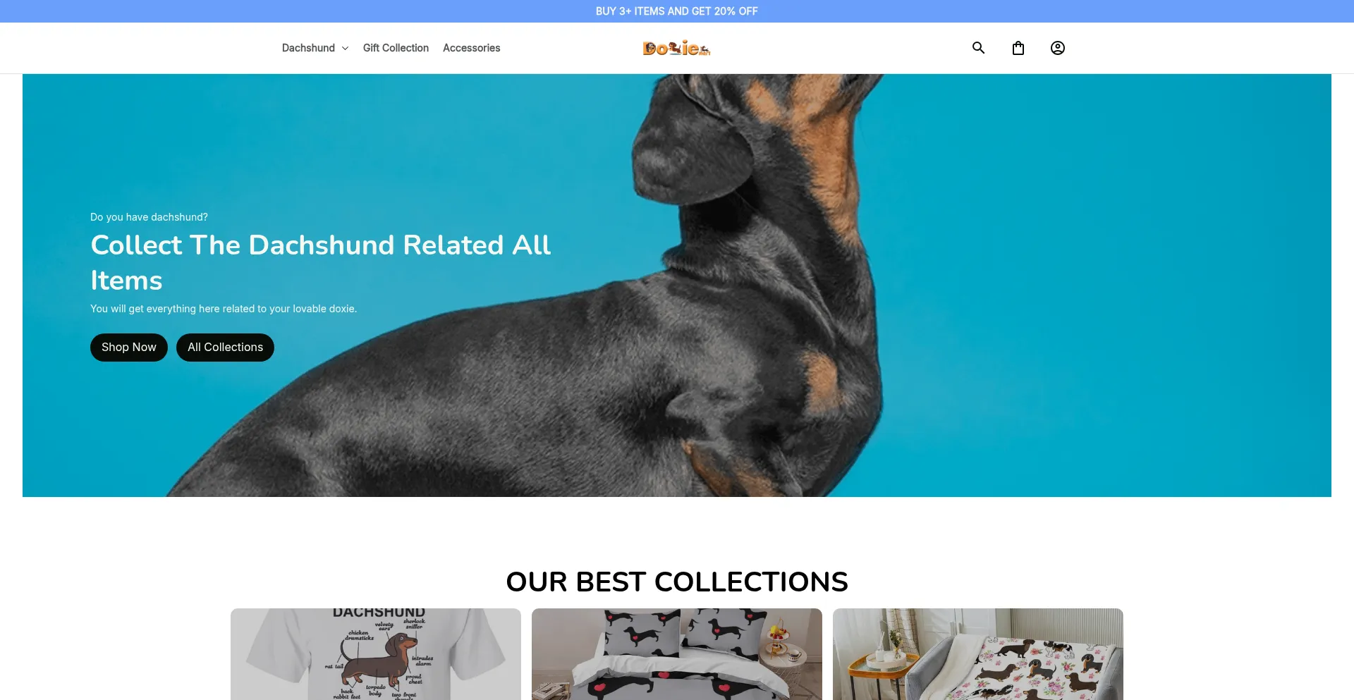 Website screenshot of Doxiemart.com