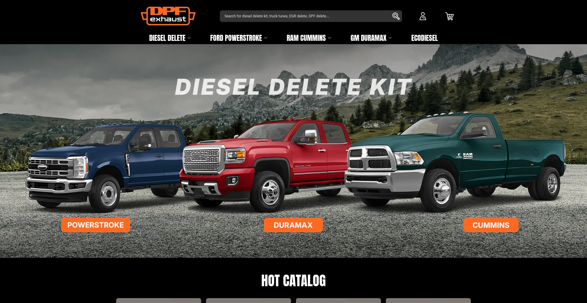 Website screenshot of Dpfexhaust.com
