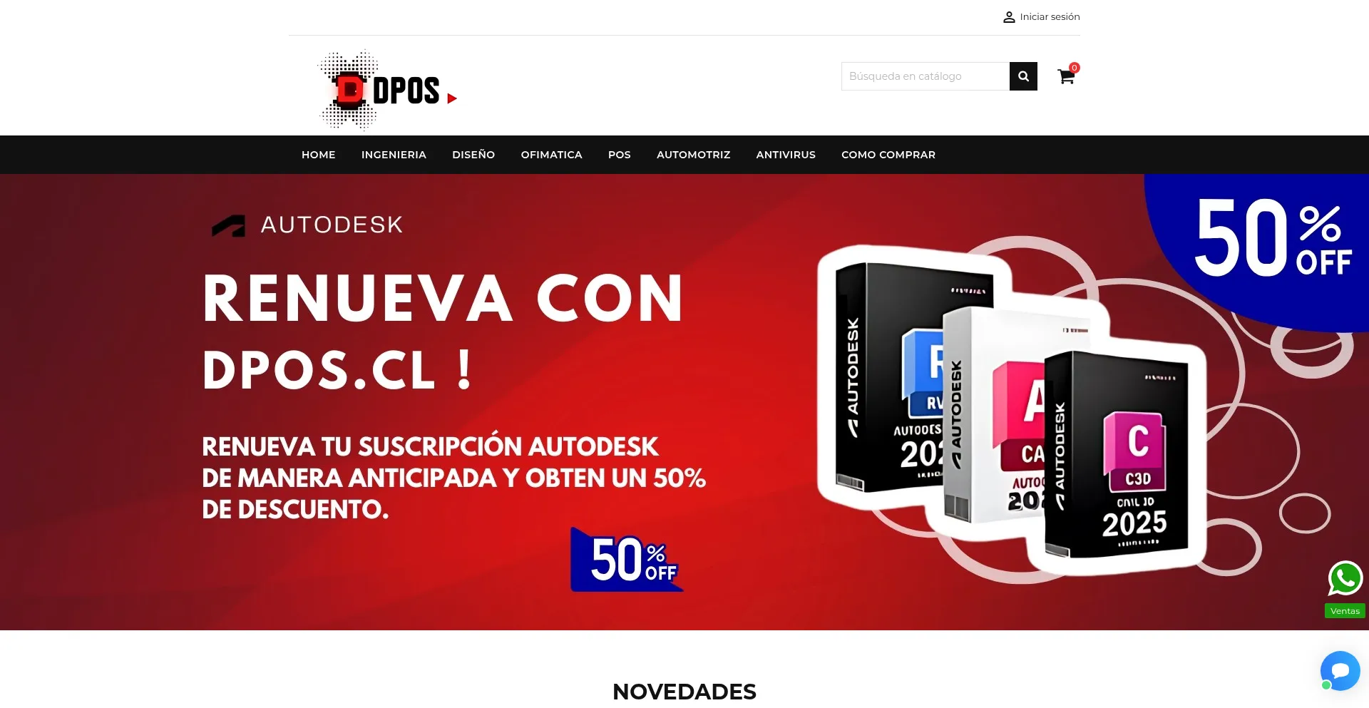 Website screenshot of Dpos.cl