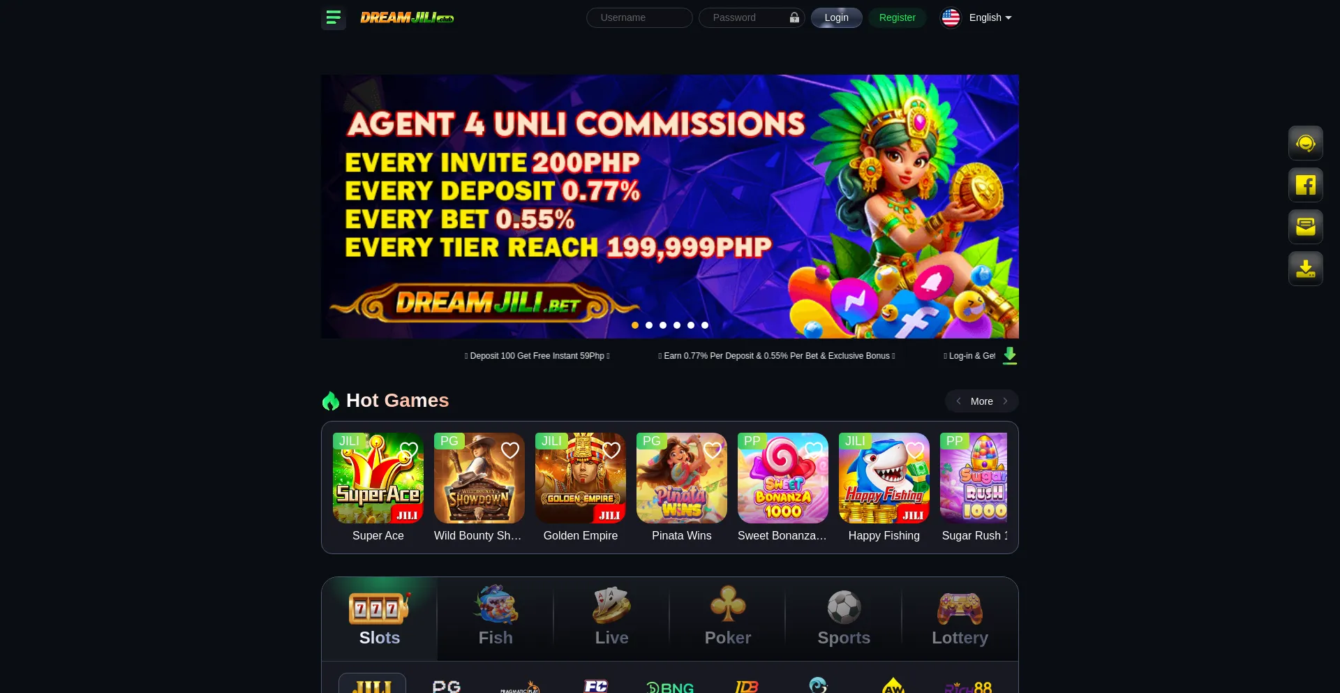 Website screenshot of Dreamjili21.club