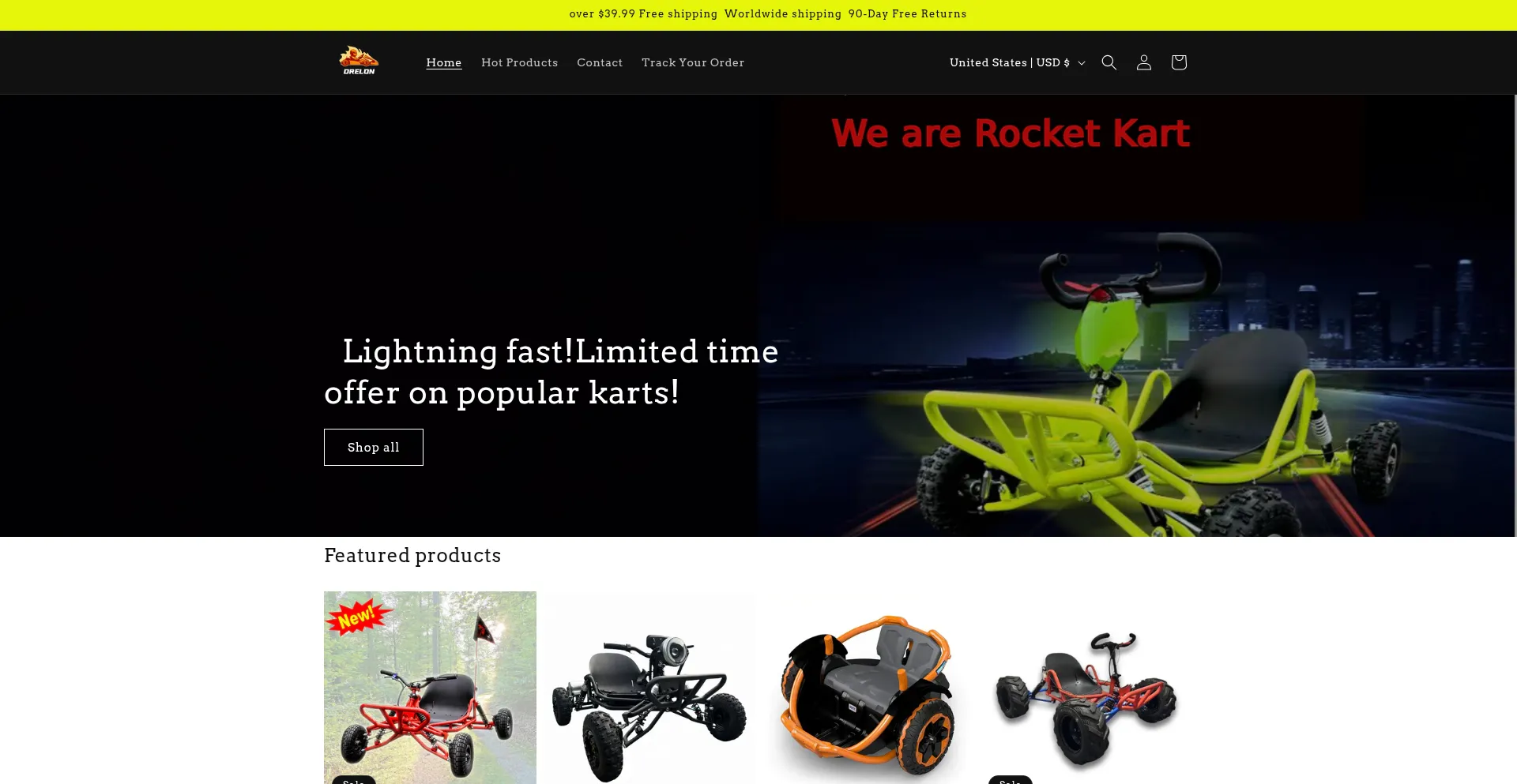 Website screenshot of Drelon.shop