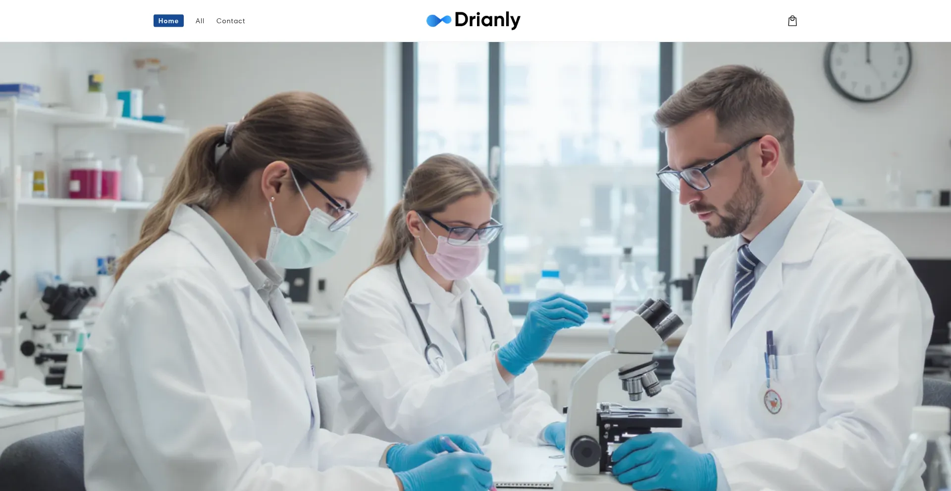Website screenshot of Drianly.com