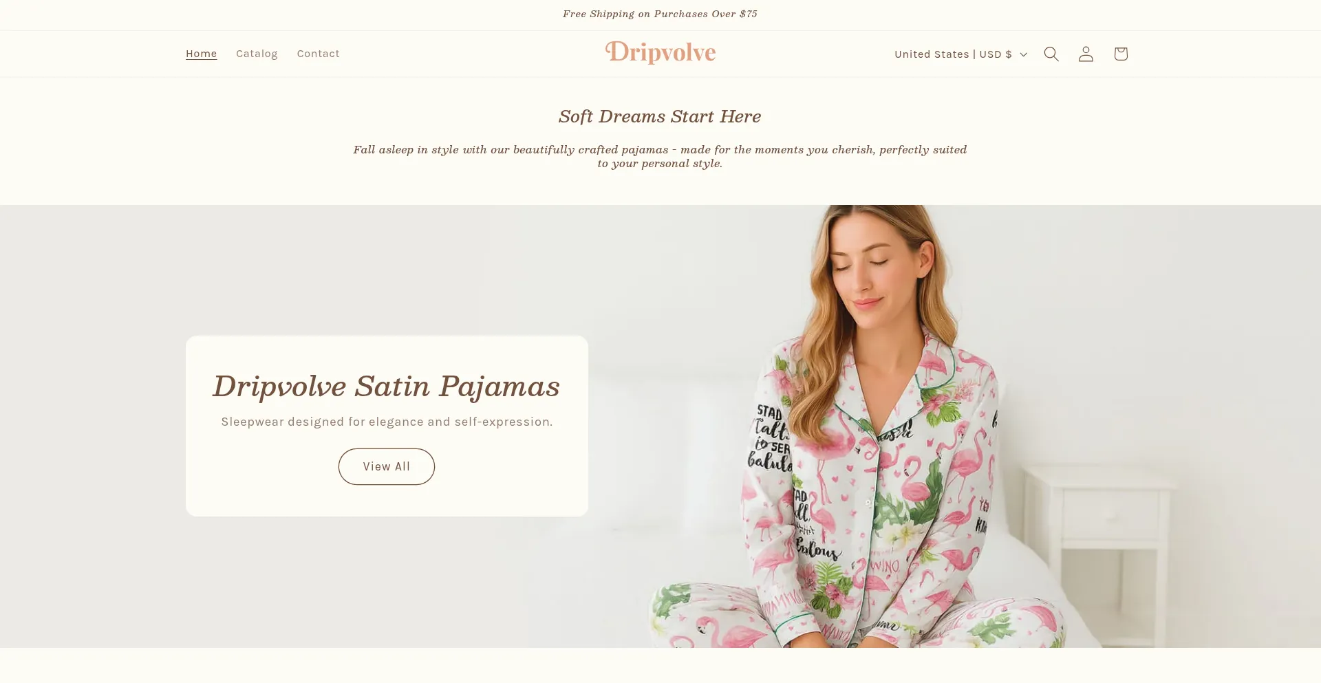 Website screenshot of Dripvolve.com