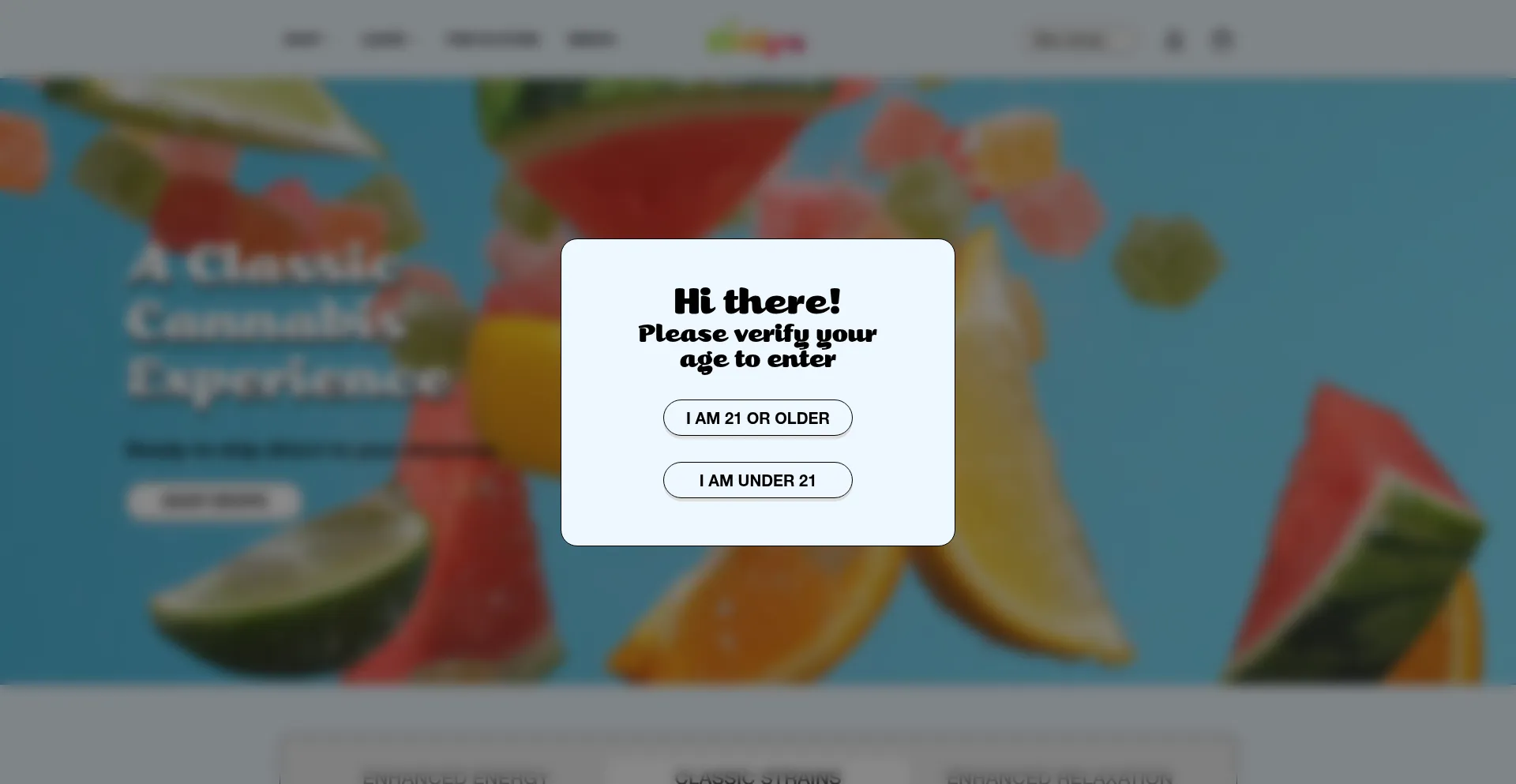 Website screenshot of Dropscandies.com