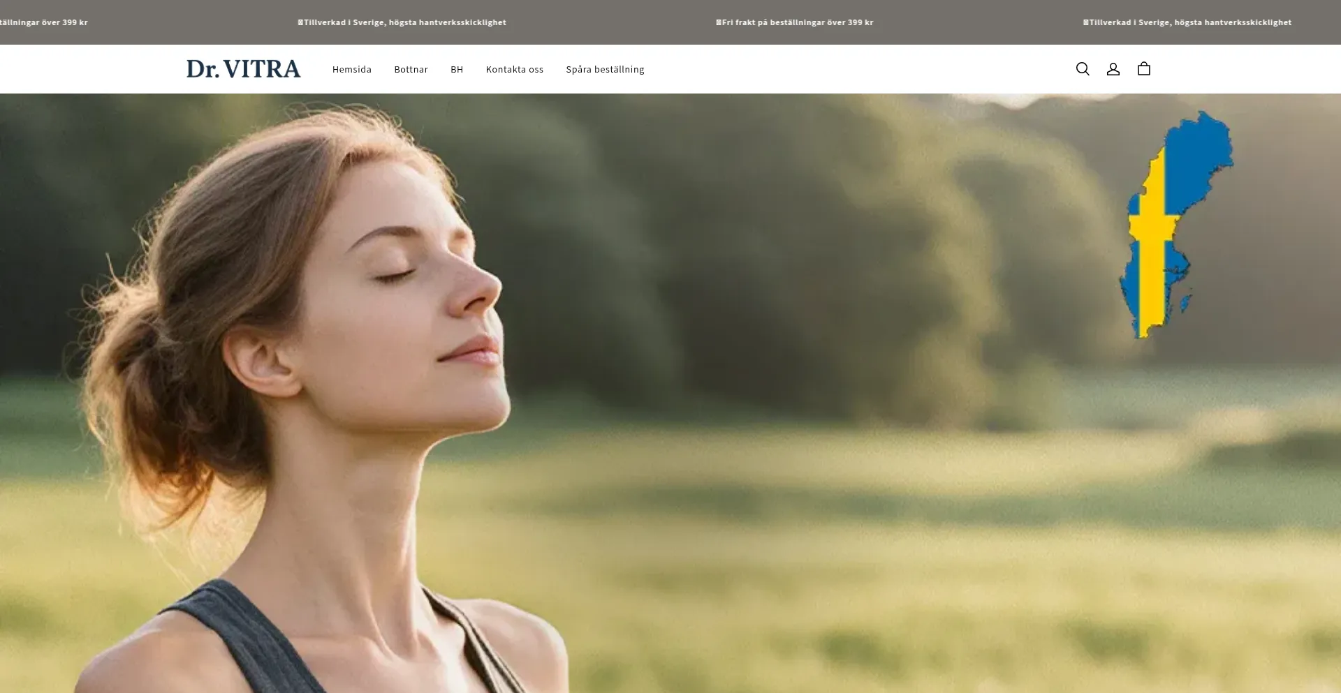 Website screenshot of Drvitra.com