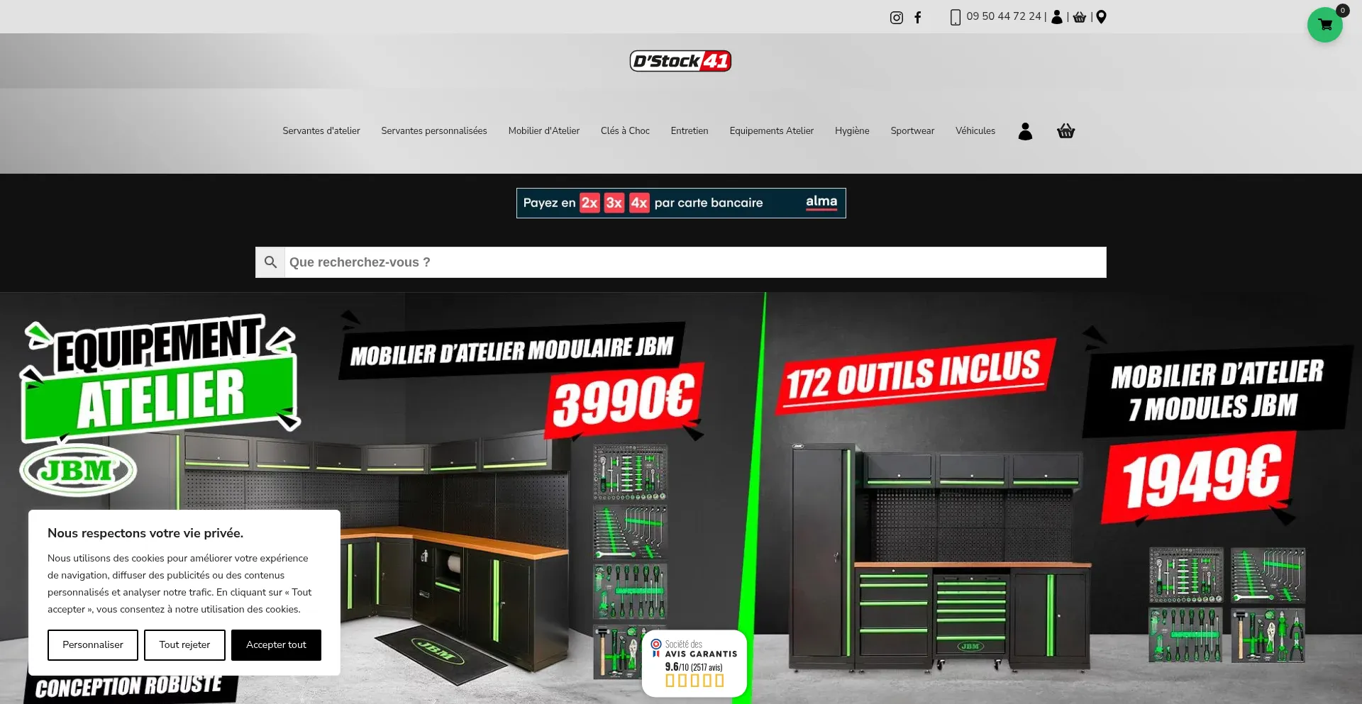 Website screenshot of Dstock41.com
