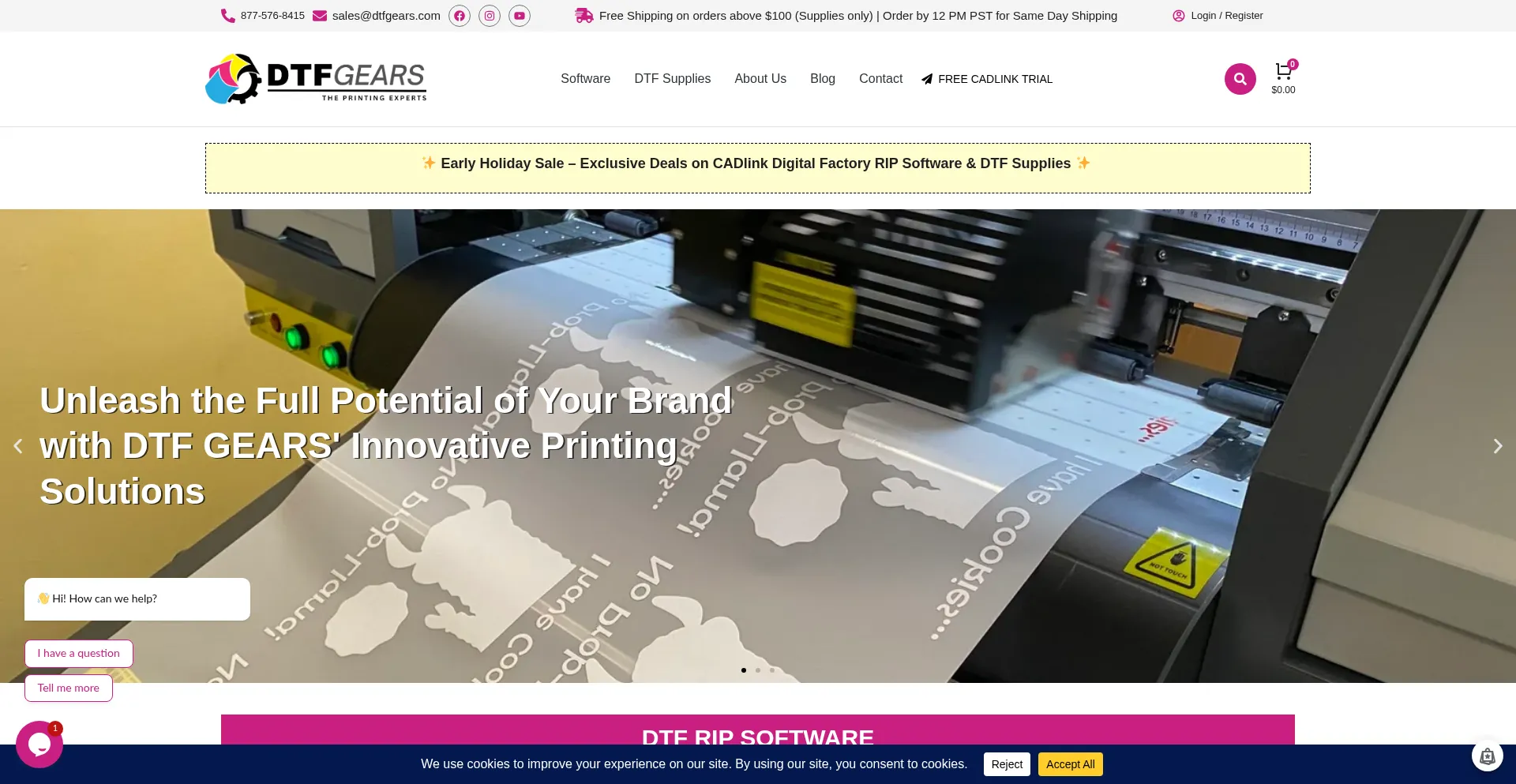 Dtfgears.com Screenshot