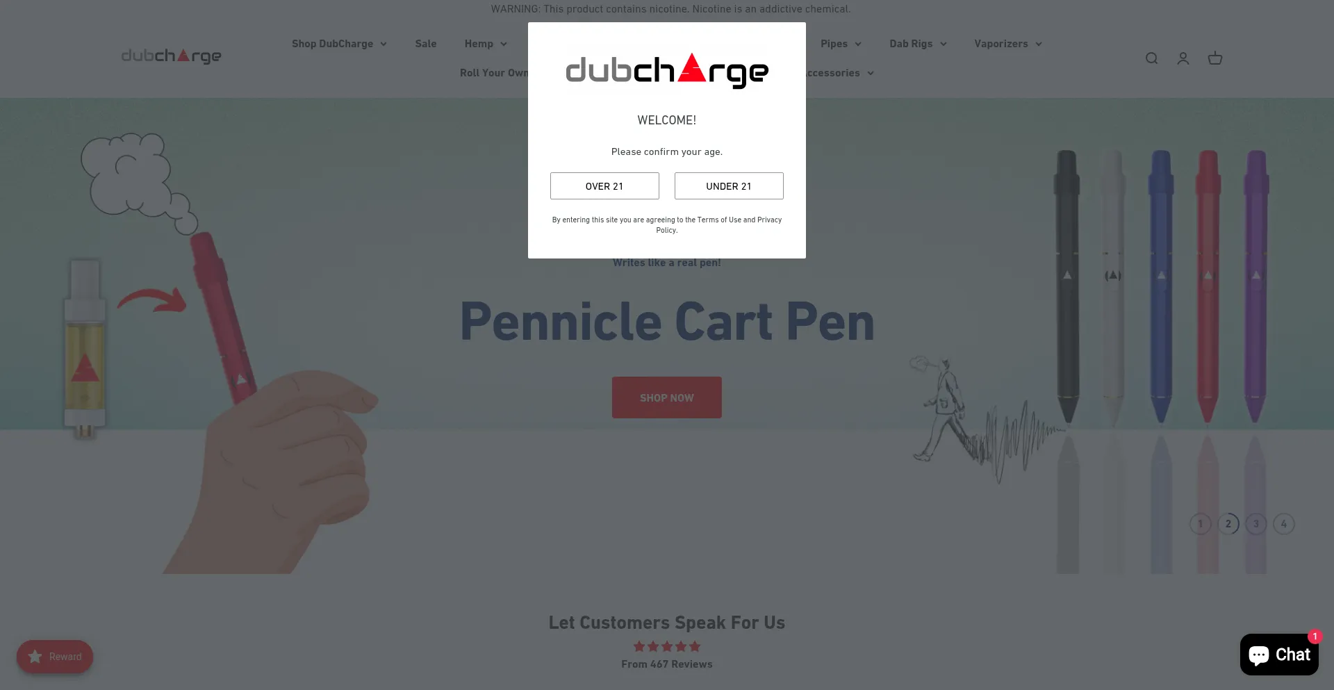 Website screenshot of Dubcharge.com