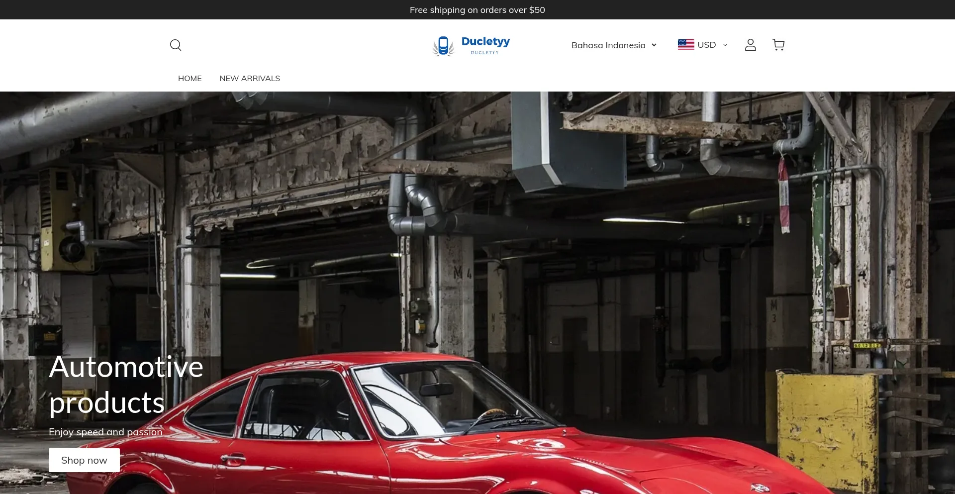 Website screenshot of Ducletyy.com