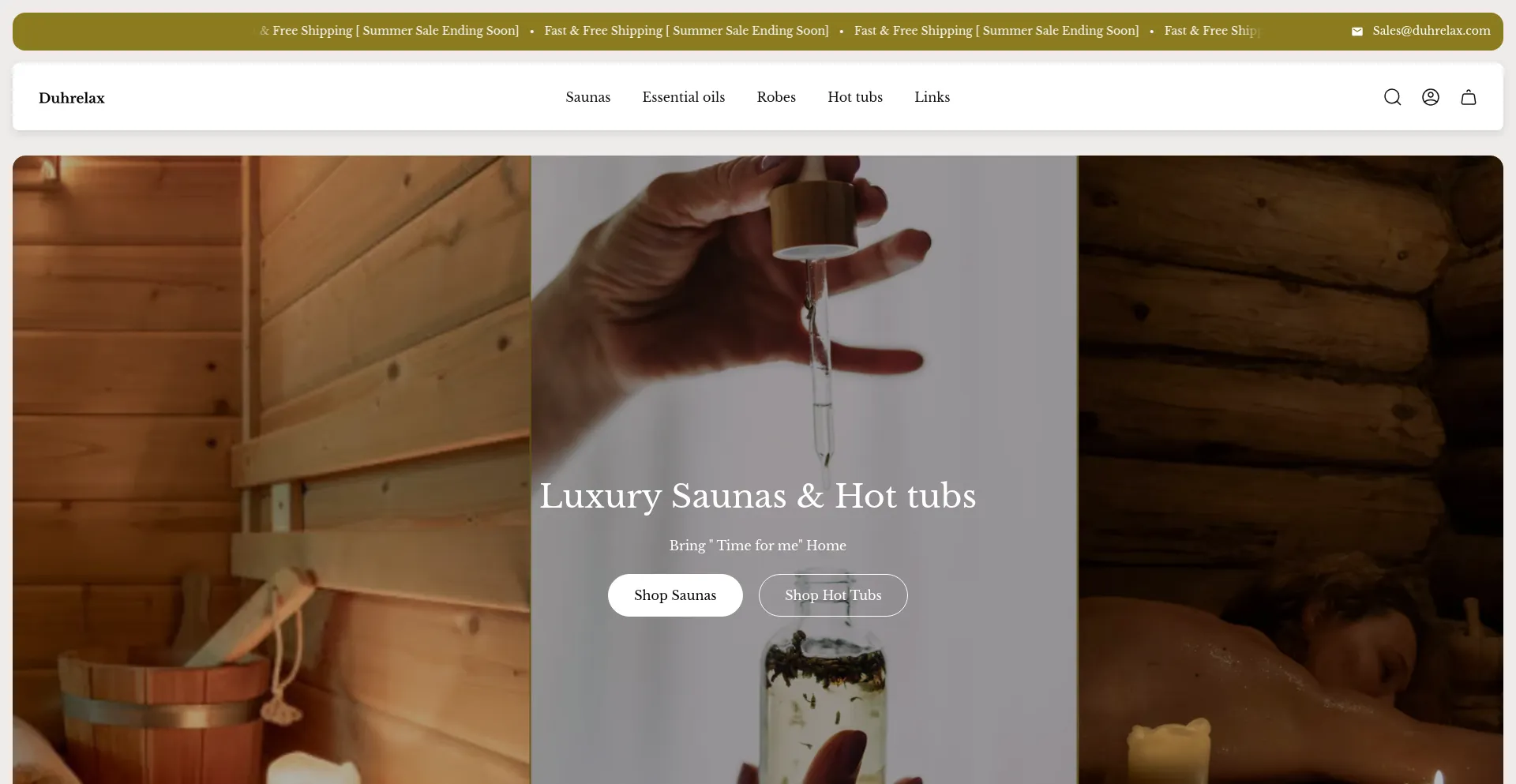 Website screenshot of Duhrelax.com