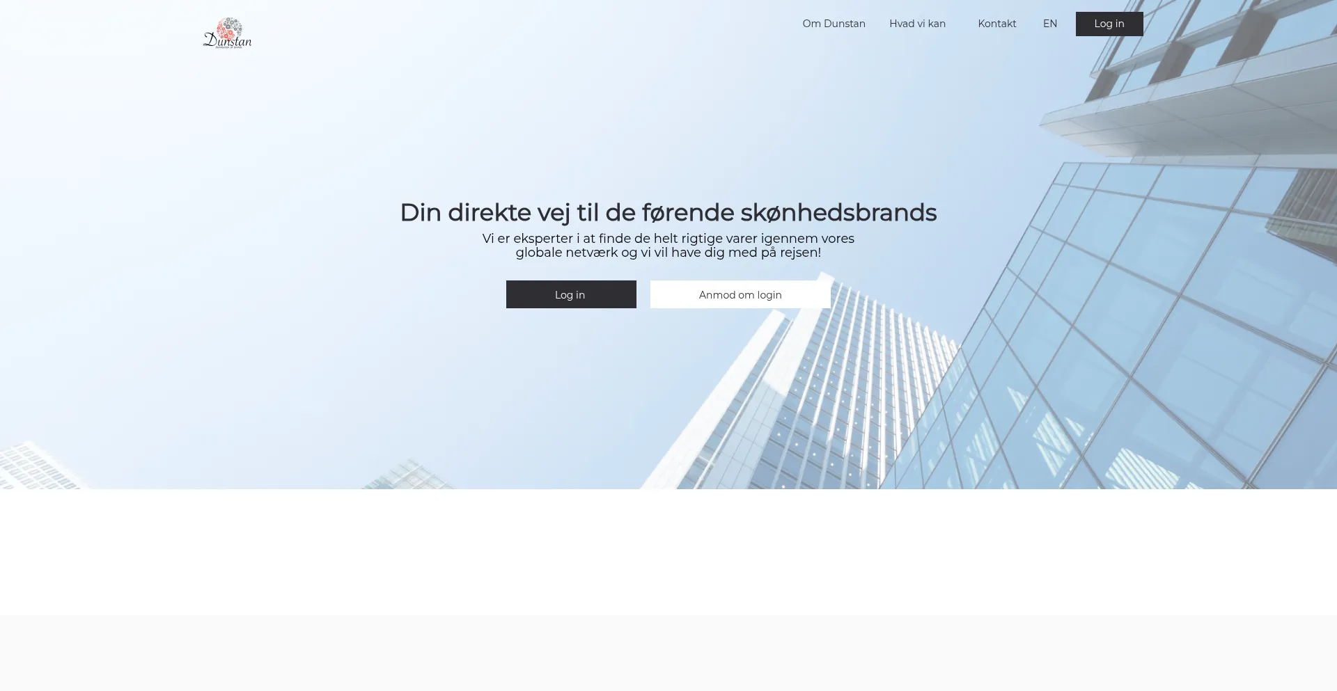 Website screenshot of Dunstan.dk