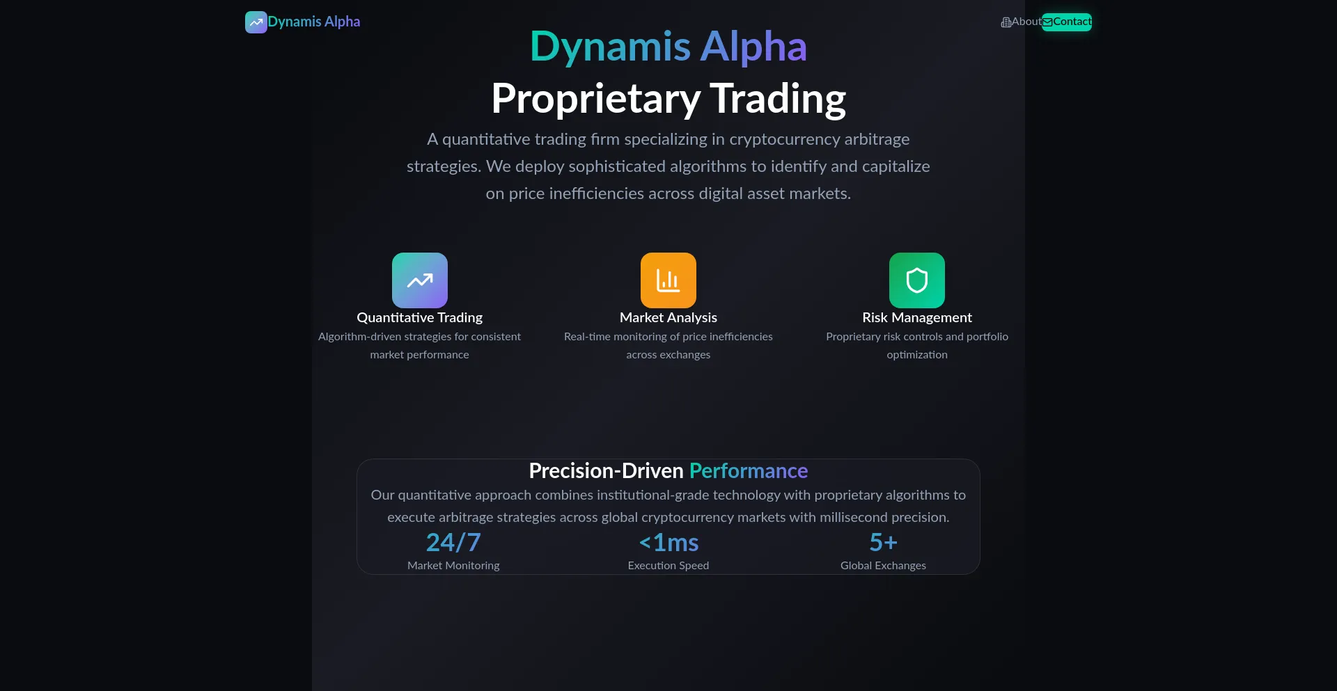 Website screenshot of Dynamisalpha.com