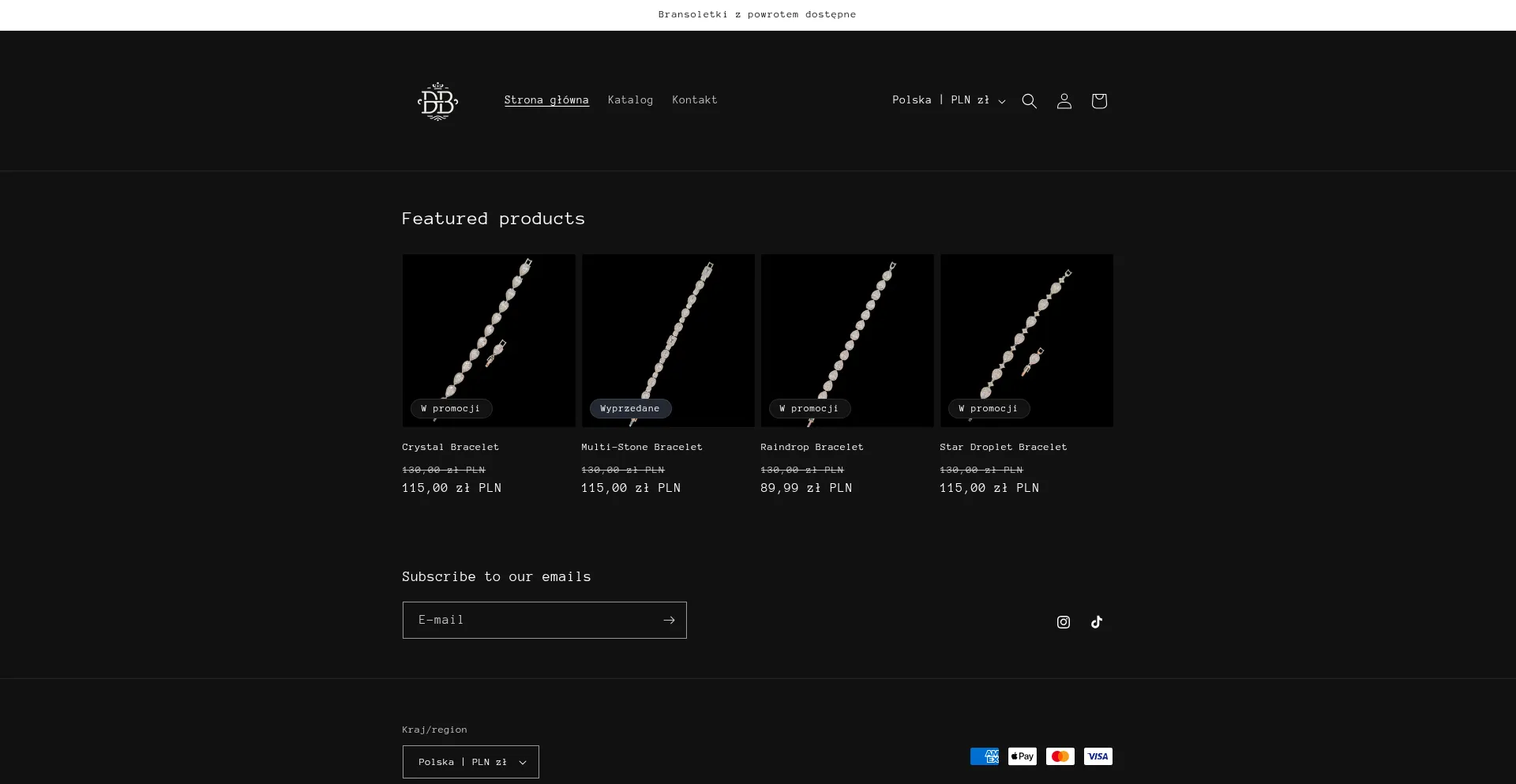 Website screenshot of Dynastybrace.pl