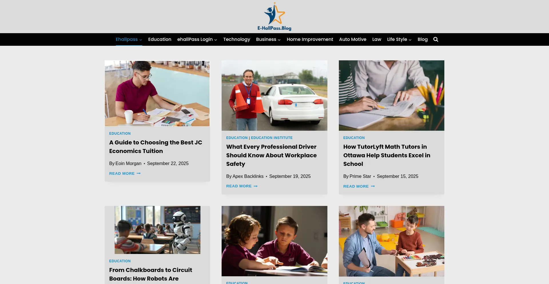 E-hallpass.blog Screenshot