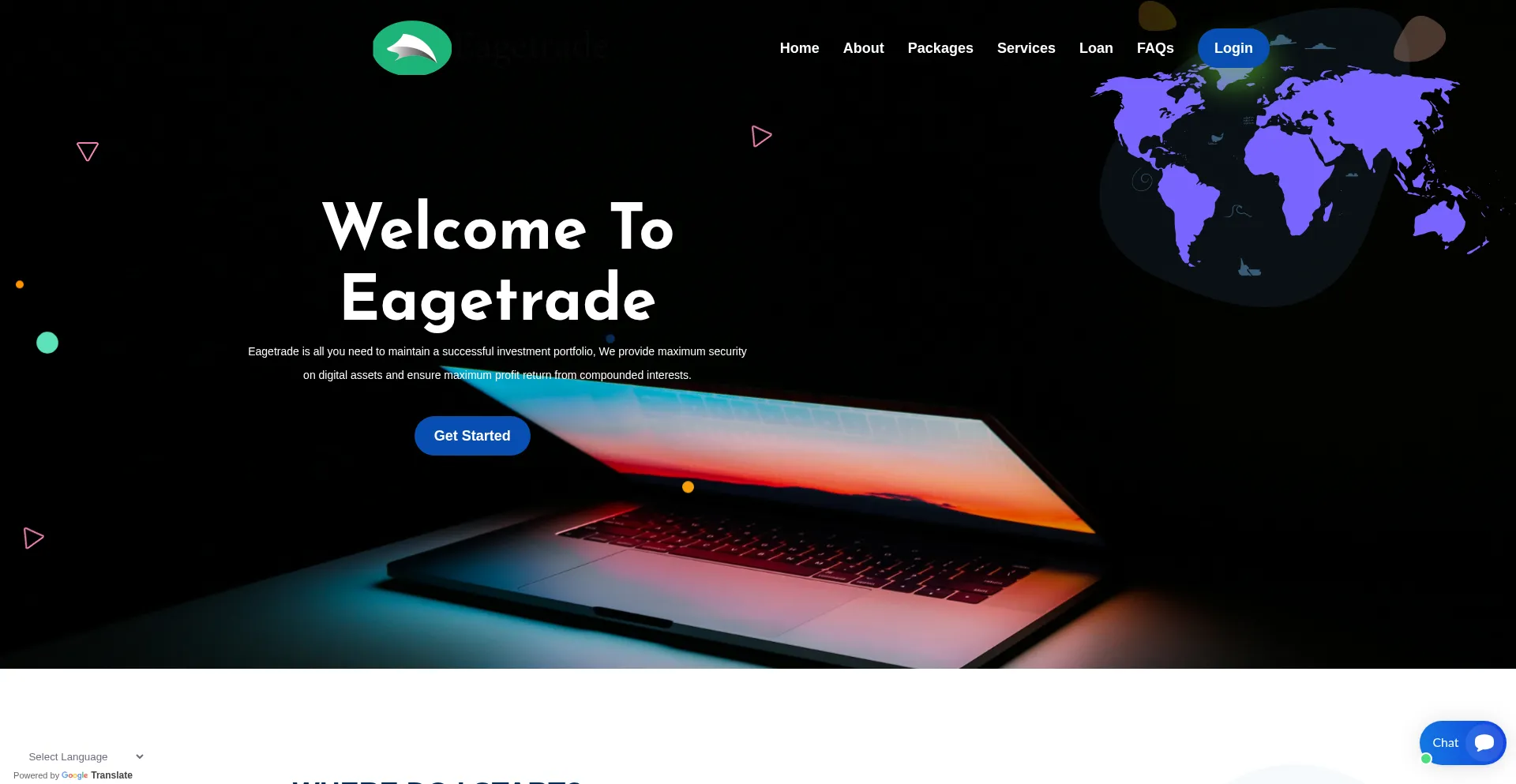 Eagetrade.com Screenshot