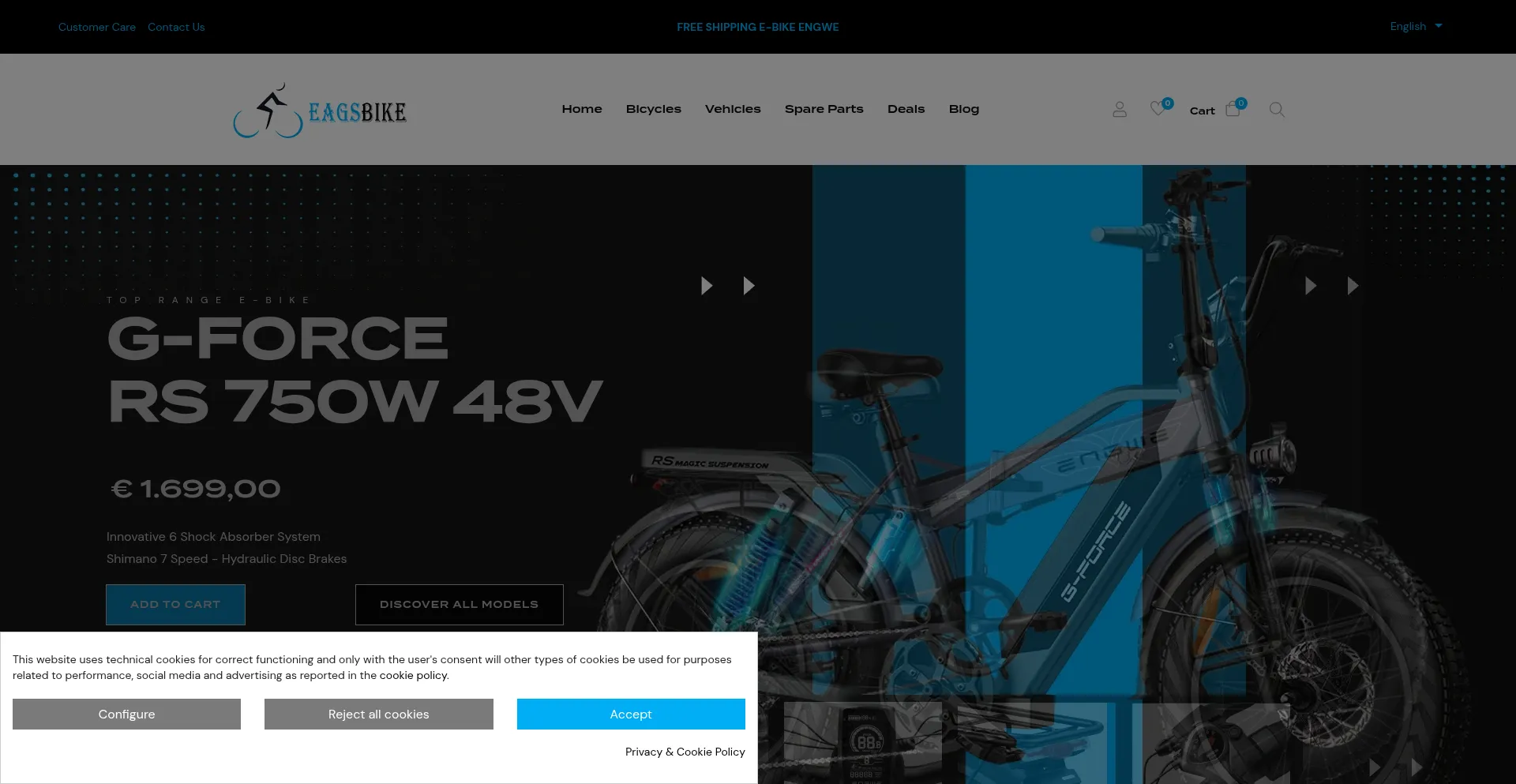 Eagsbike.com Screenshot