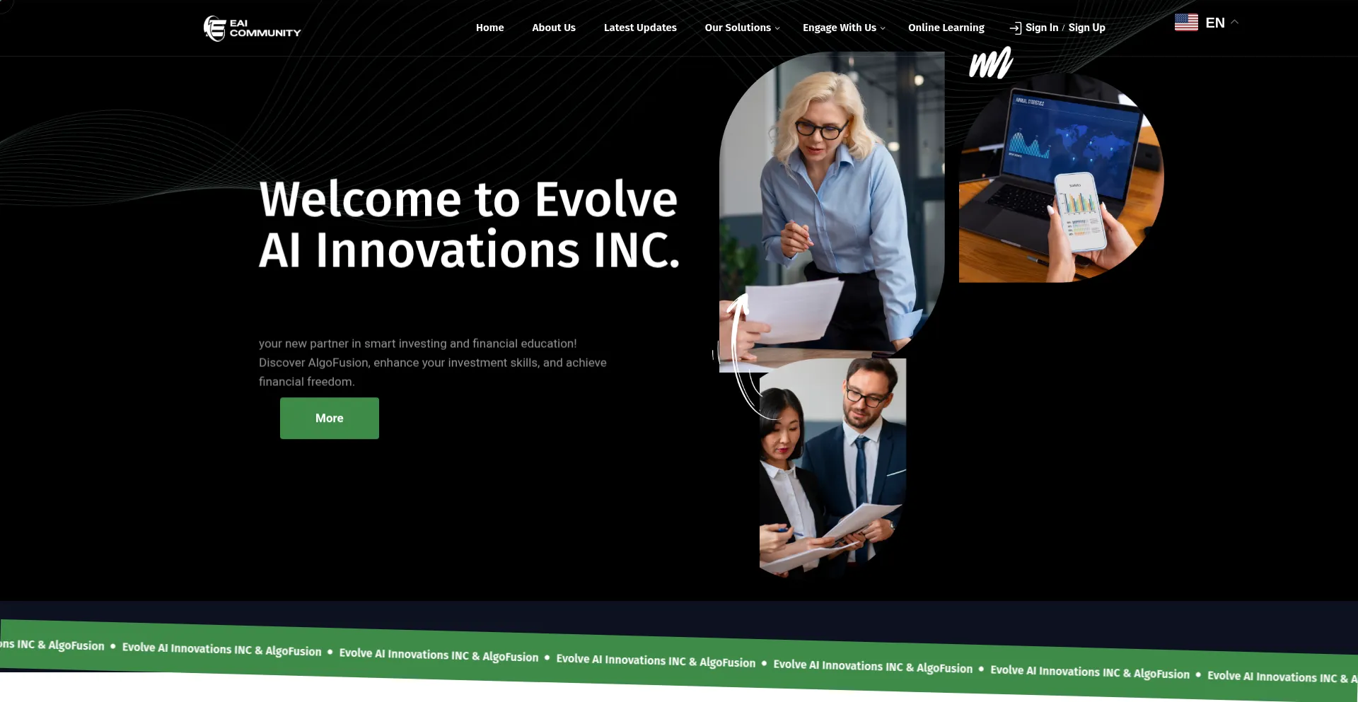 Website screenshot of Eai-ai.com