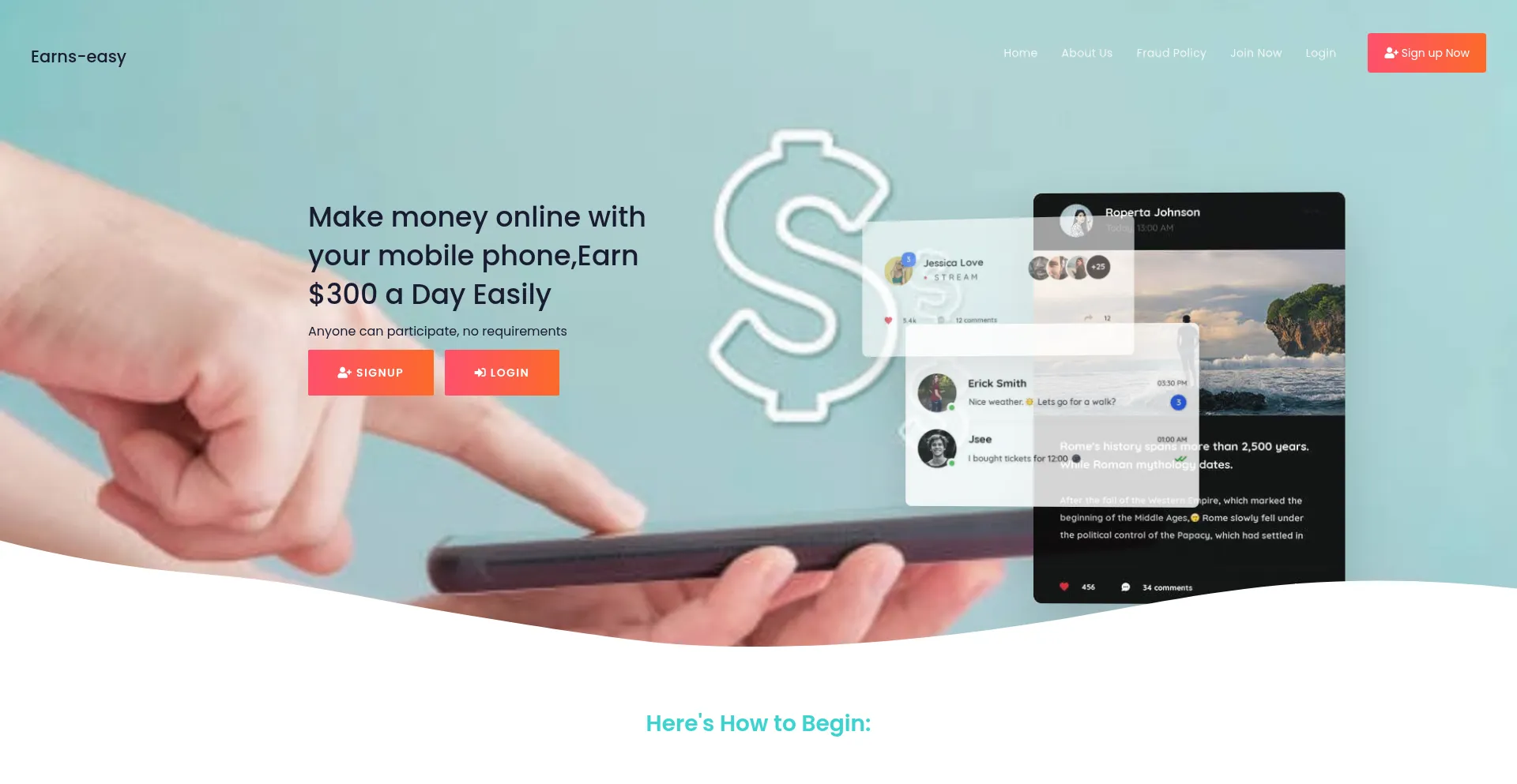 Earns-easy.top Screenshot