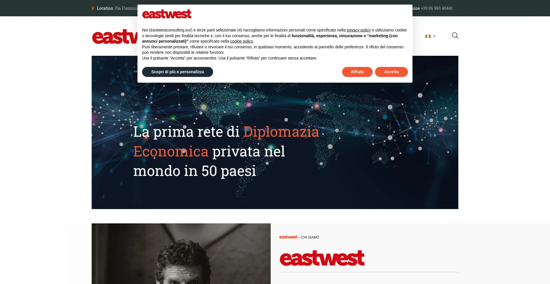 Website screenshot of Eastwest.eu
