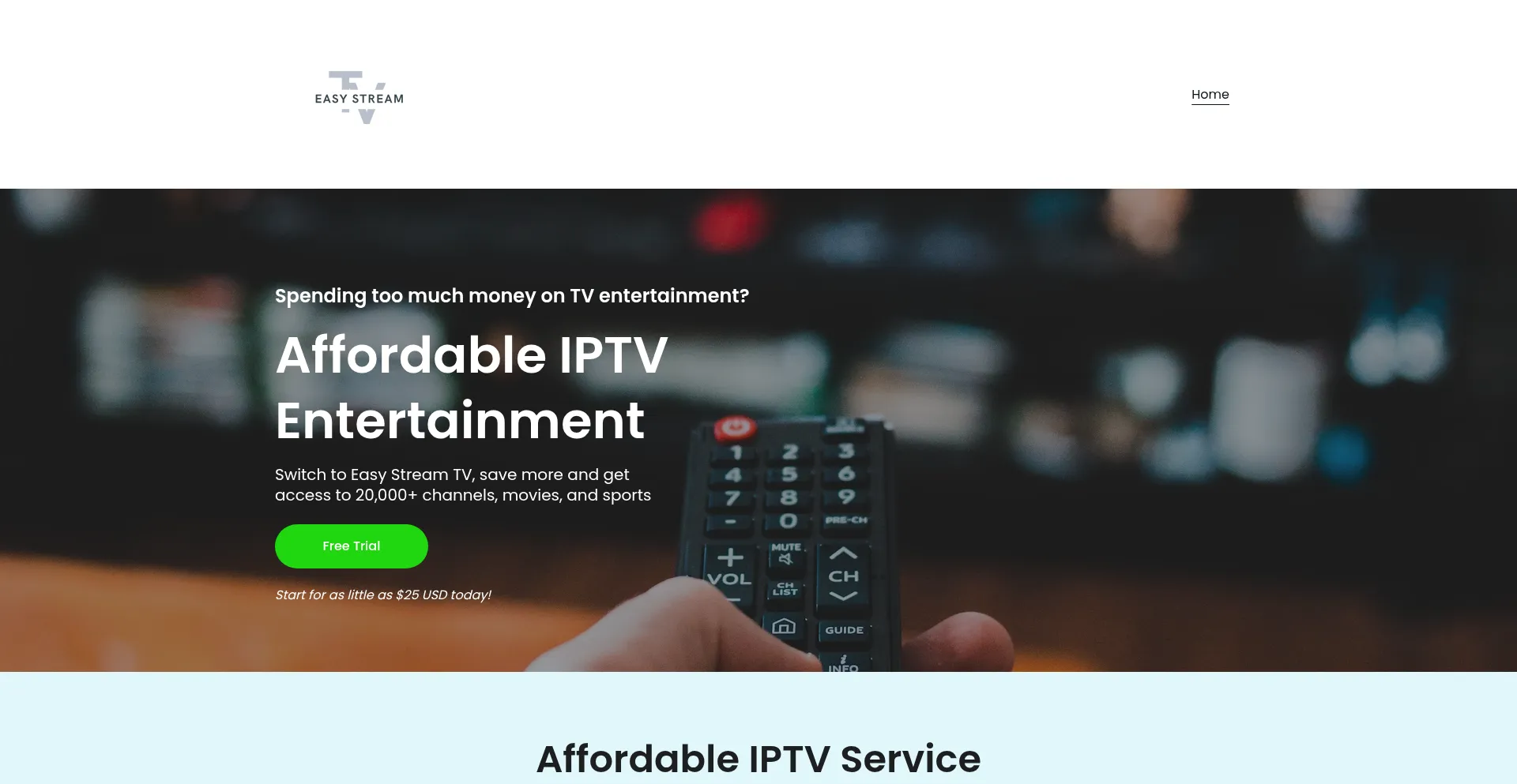 Easystreamtv.com Screenshot