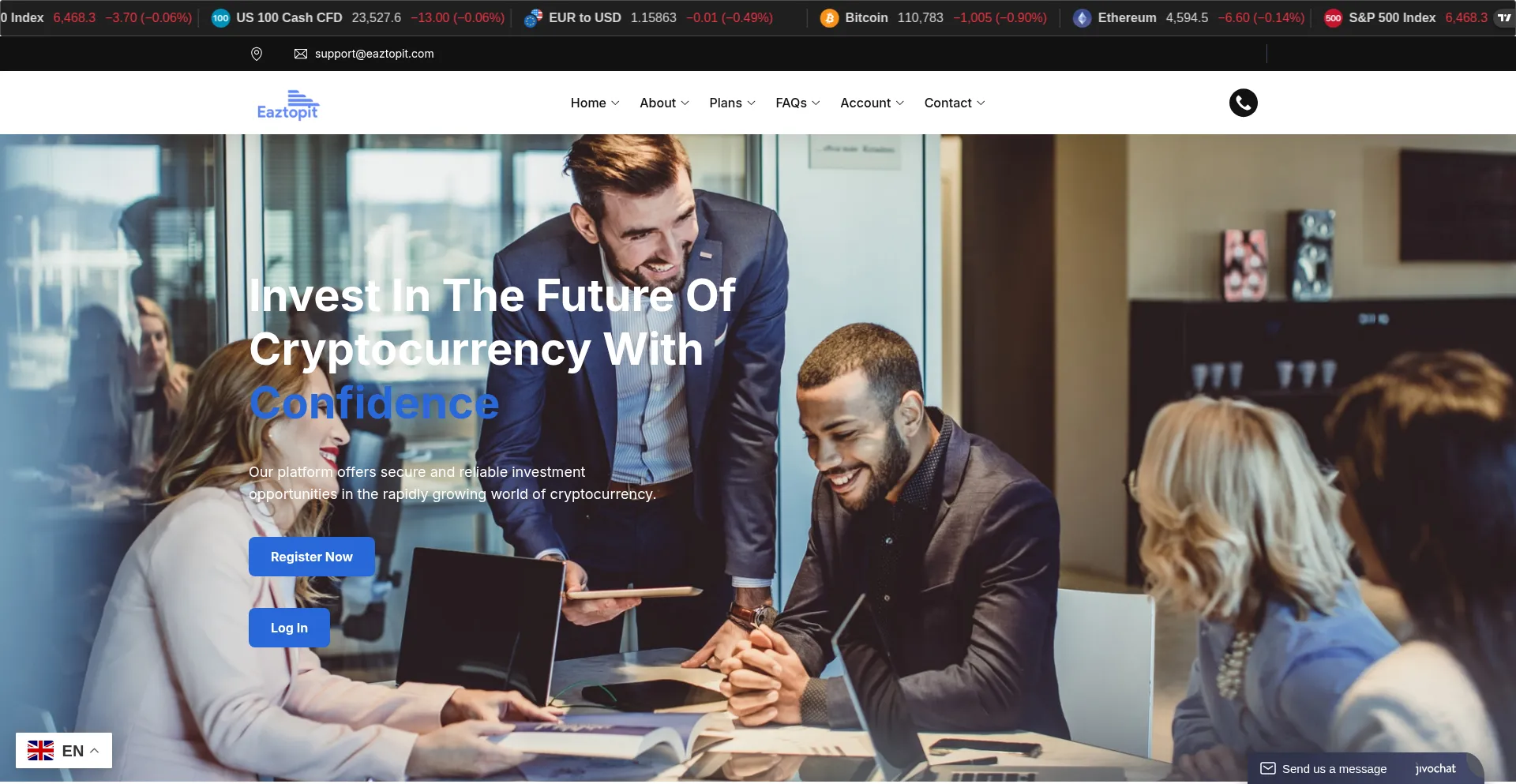 Website screenshot of Eaztopit.com