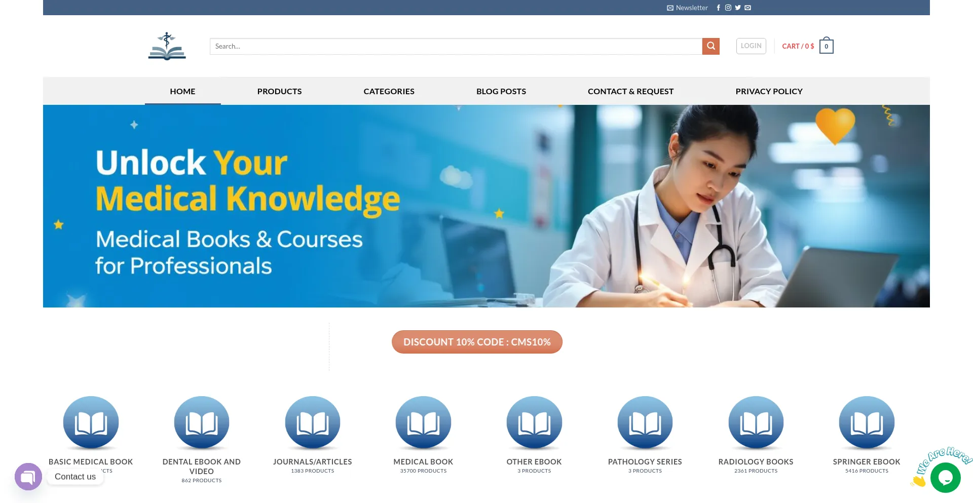 Website screenshot of Ebook4med.com