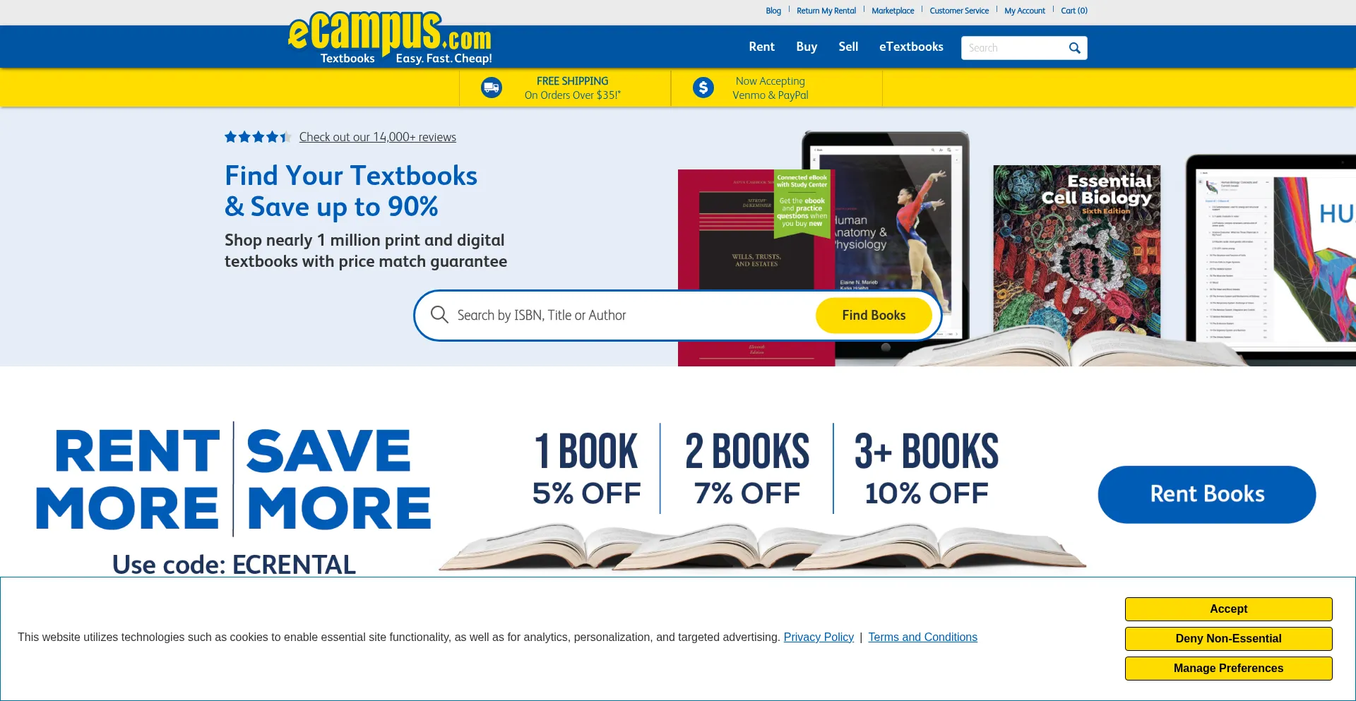 Ecampus.com Screenshot
