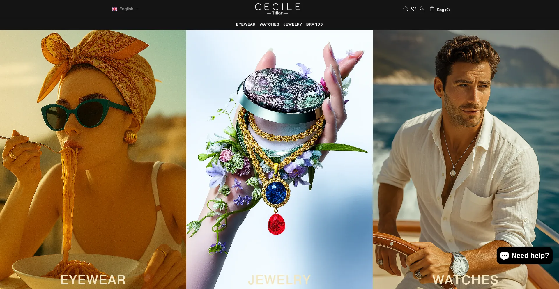 Website screenshot of Ececile.com