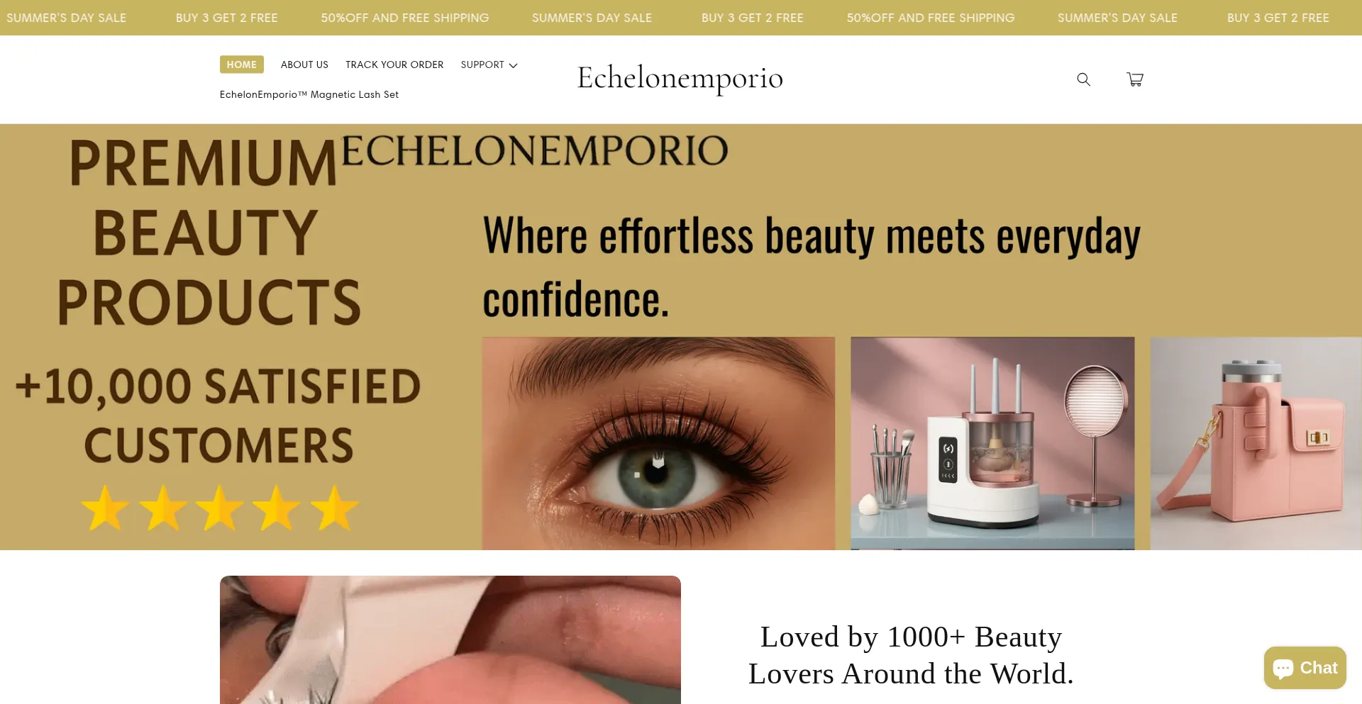 Website screenshot of Echelonemporio.store
