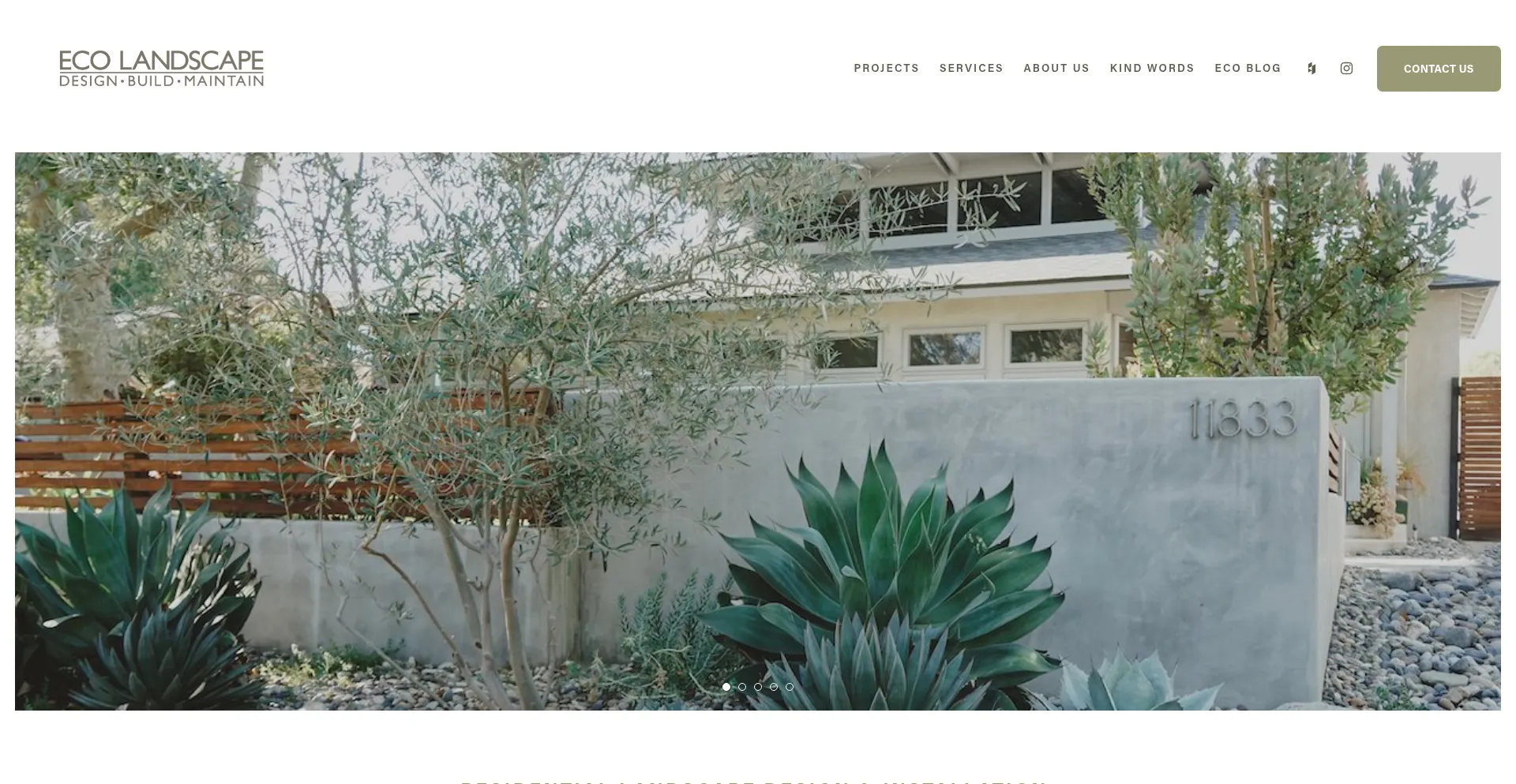 Website screenshot of Ecolandscape.net