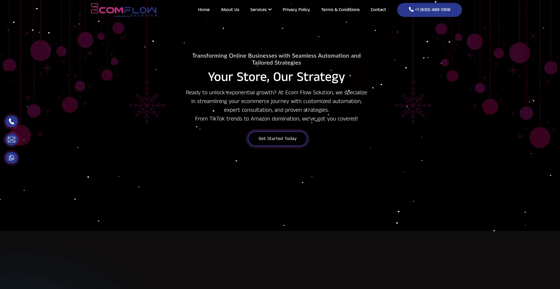 Website screenshot of Ecomflowsolution.com
