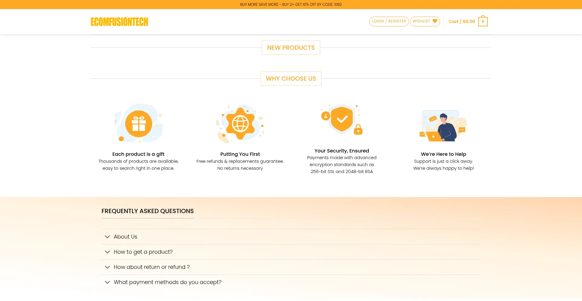 Website screenshot of Ecomfusiontech.com