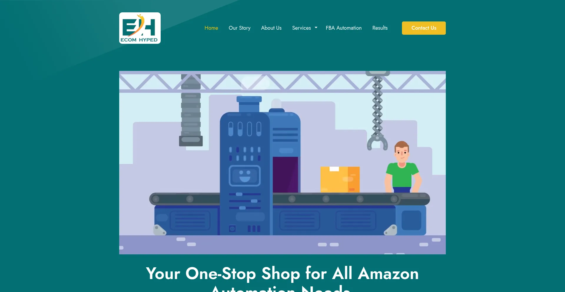 Website screenshot of Ecomhyped.com