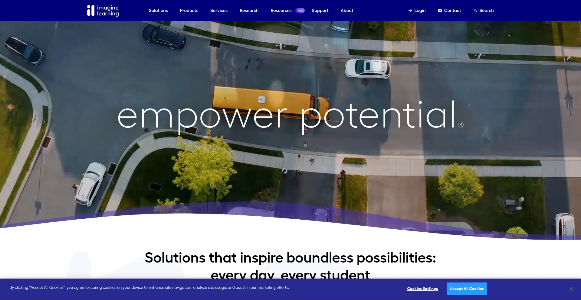 Website screenshot of Edgenuity.com
